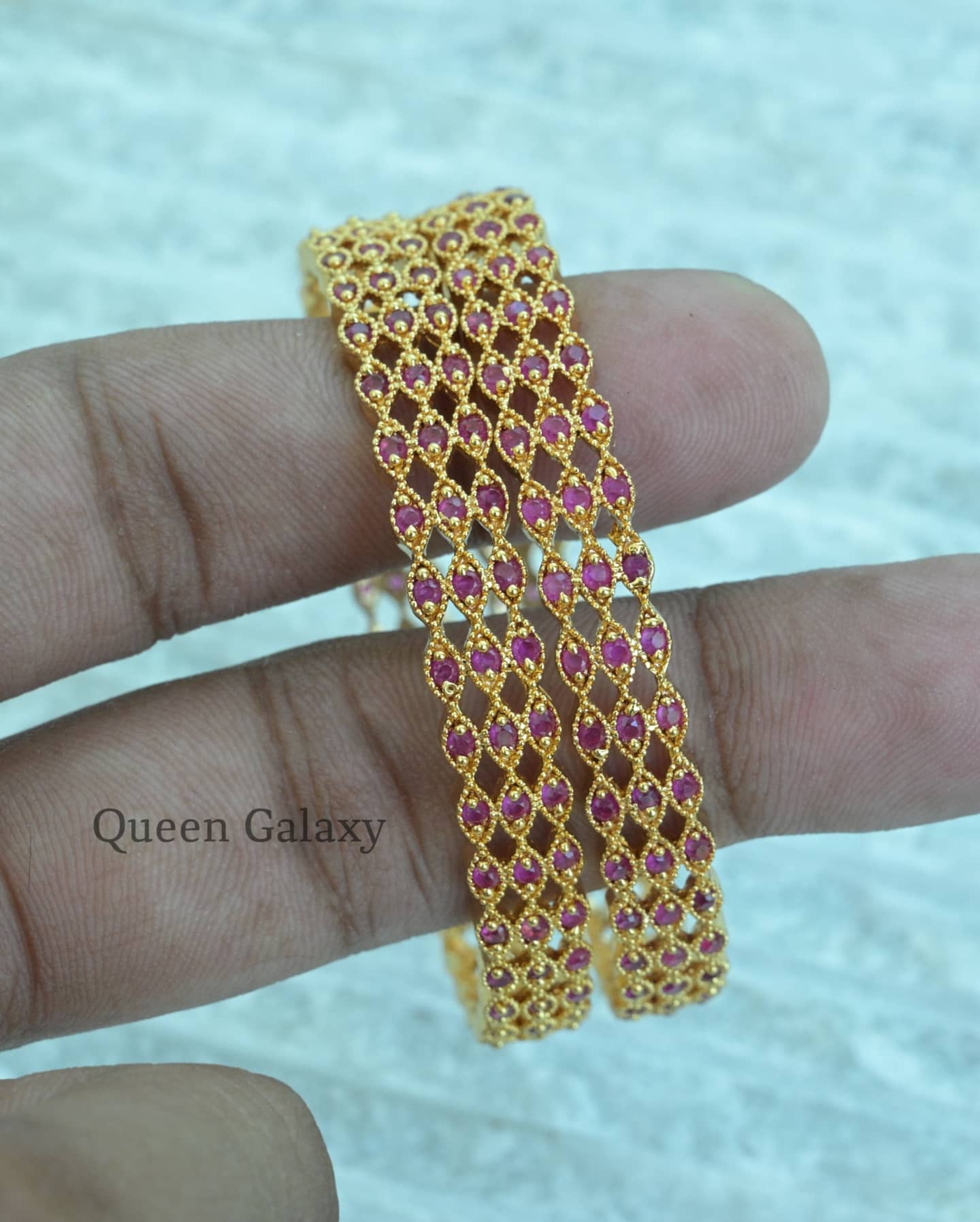 Goldplated AD Stone Bangles