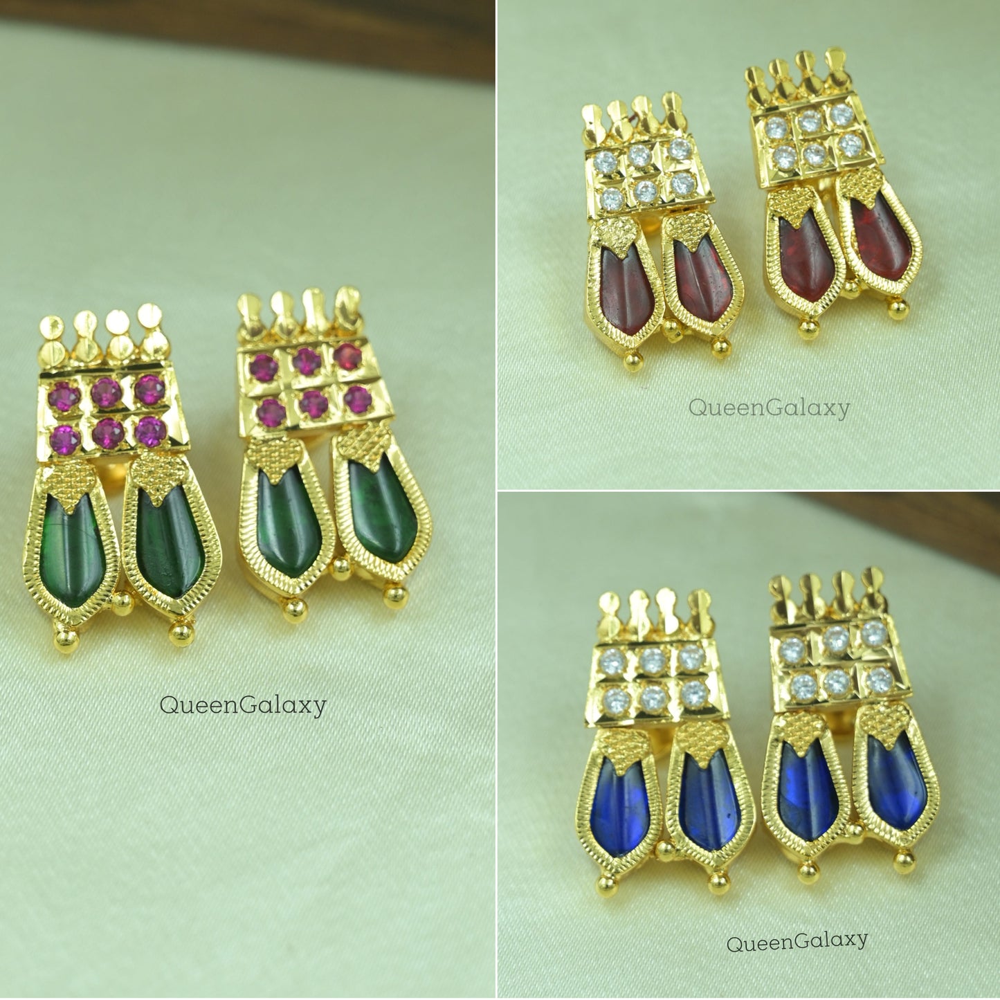 Goldplated Palakka Nagapadam Stud ( Special Work )