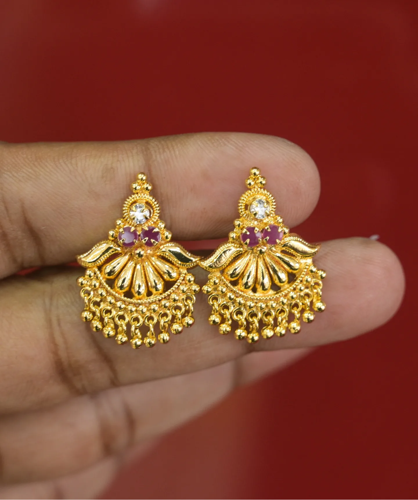 Goldplated AD Stone Stud