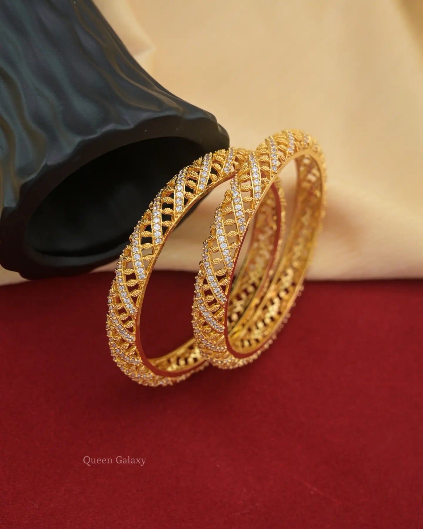 Goldplated AD Stone Bangles