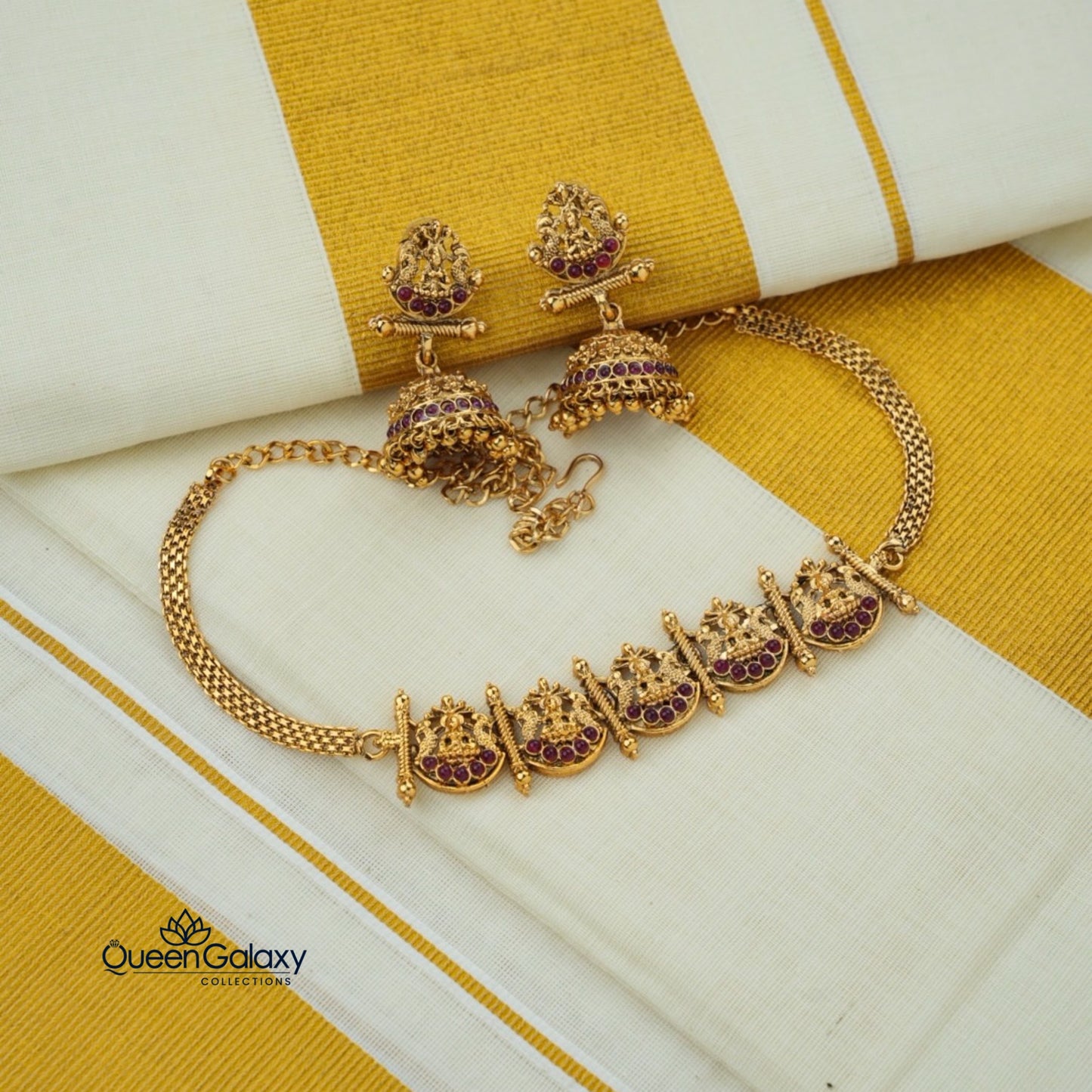Antique Lakshmi Choker With Jimikki