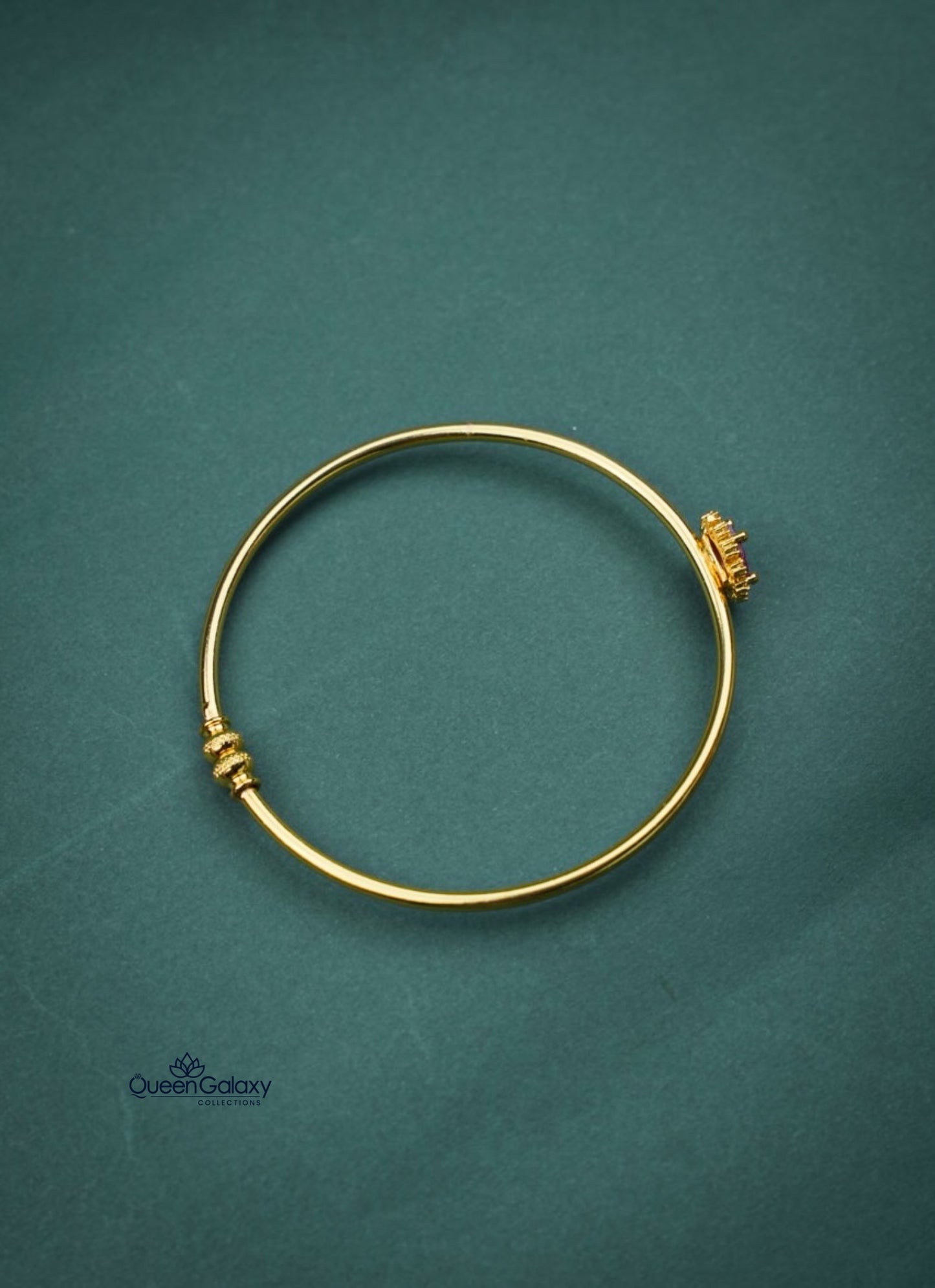 Goldplated AD Stone Adjustable Bangle