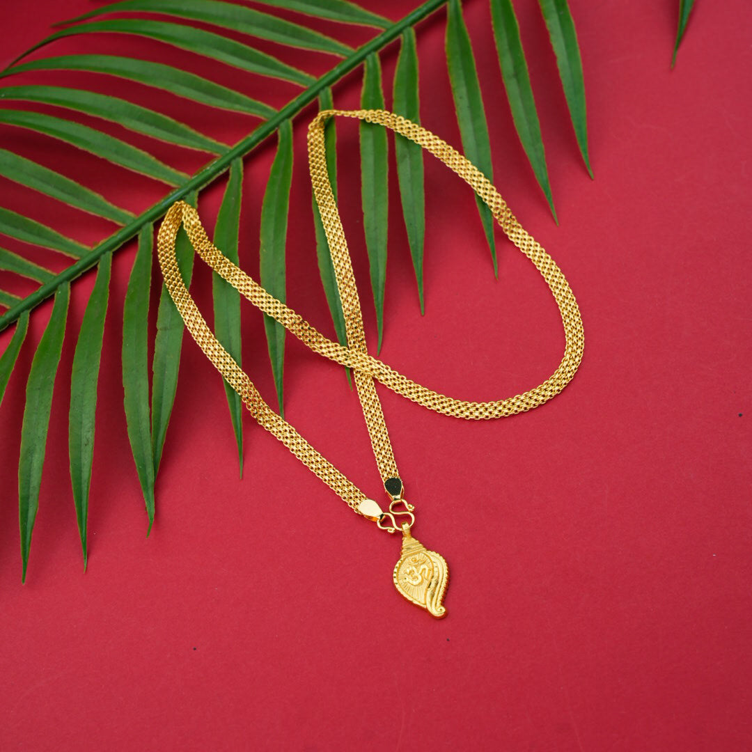 Gold Plated Chain With Thali