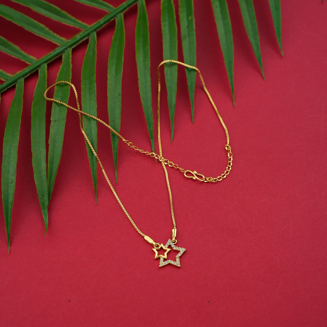 Goldplated AD Stone Necklace