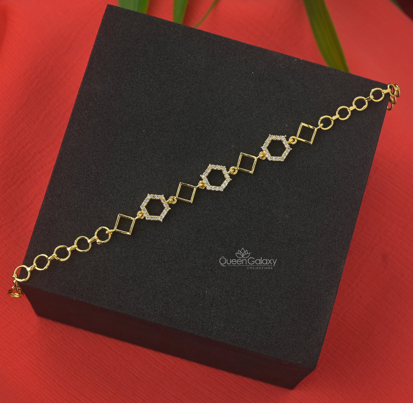 Gold Plated AD Stone Bracelet