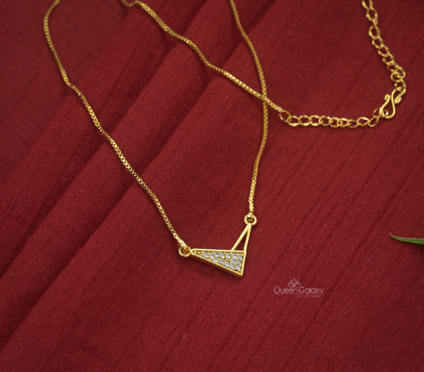 Goldplated Chain With AD Stone Pendant