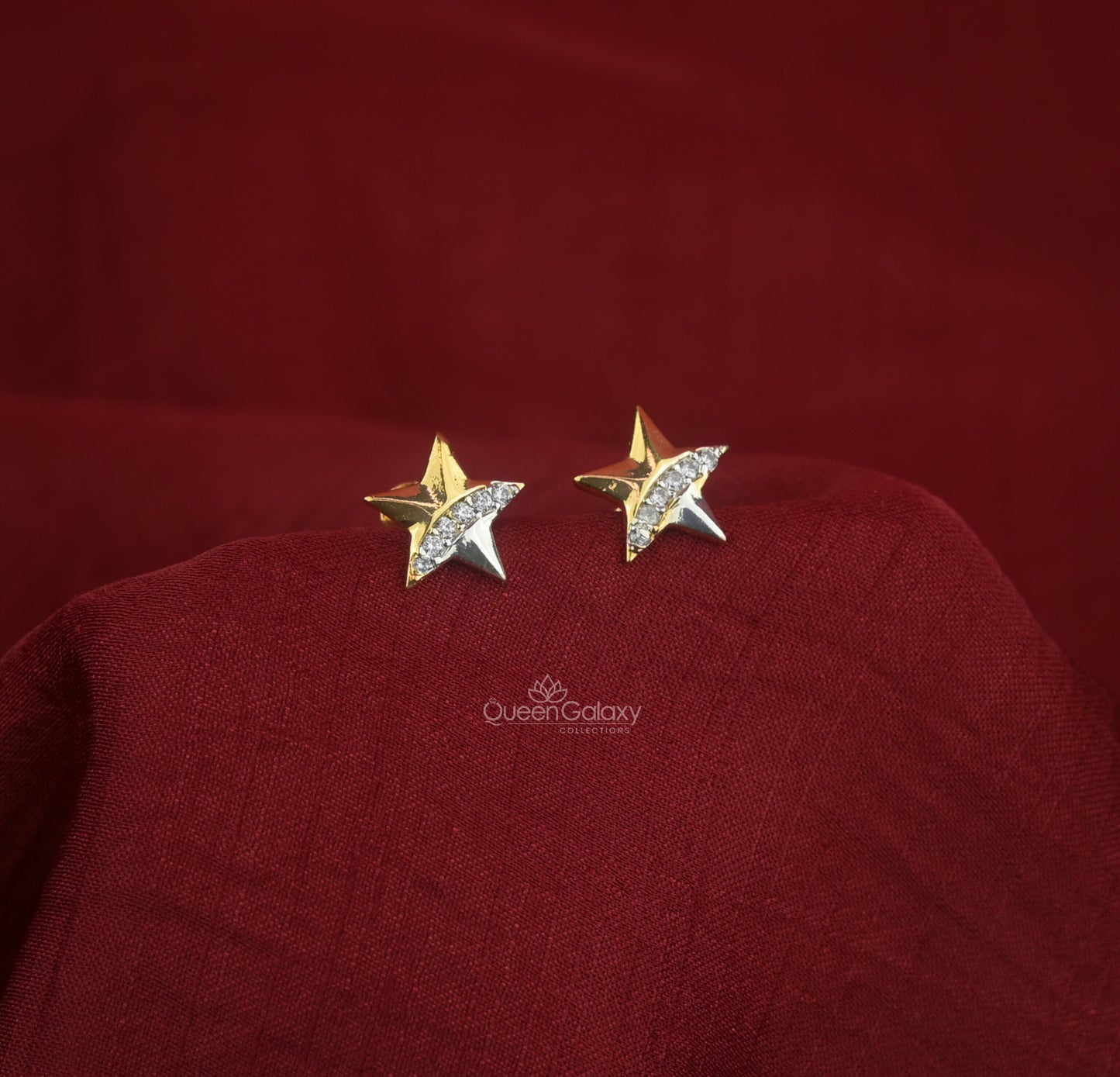 White Goldplated AD Stone Earrings