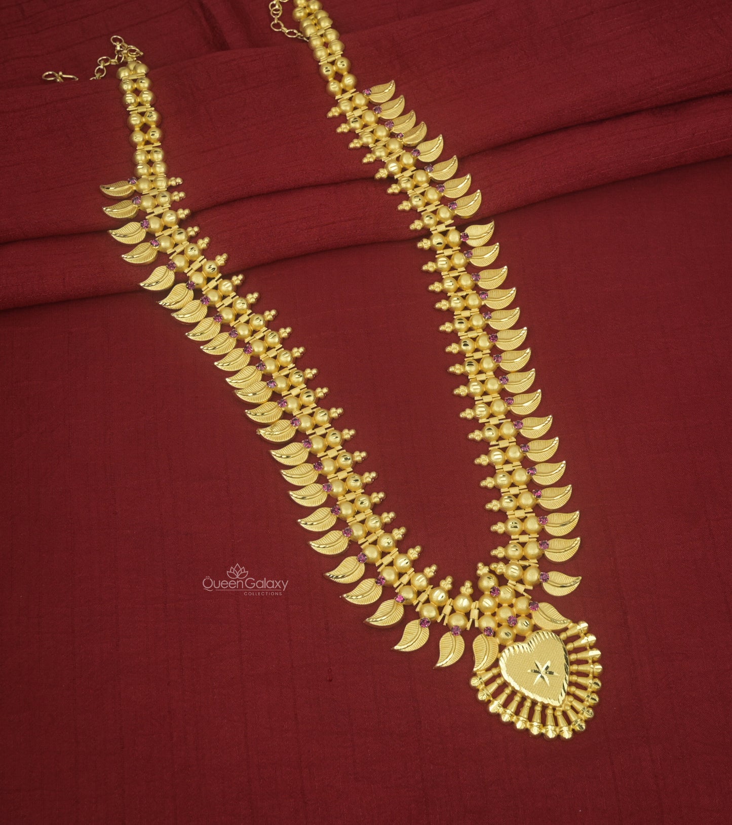 Goldplated Ruby Stone Longharam