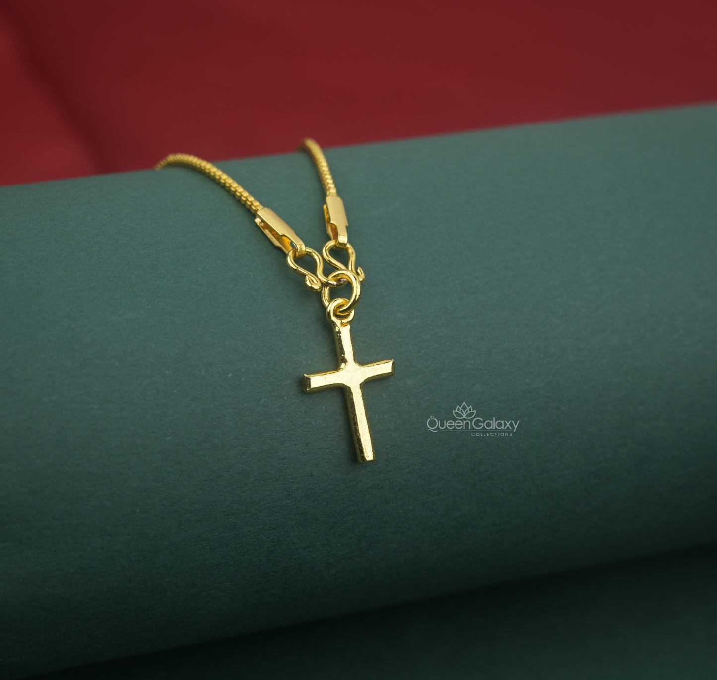 Goldplated Chain With Cross Pendant