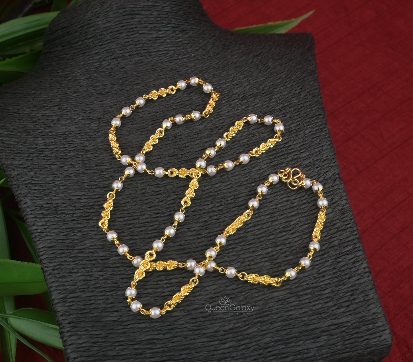 Goldplated Coral Chain