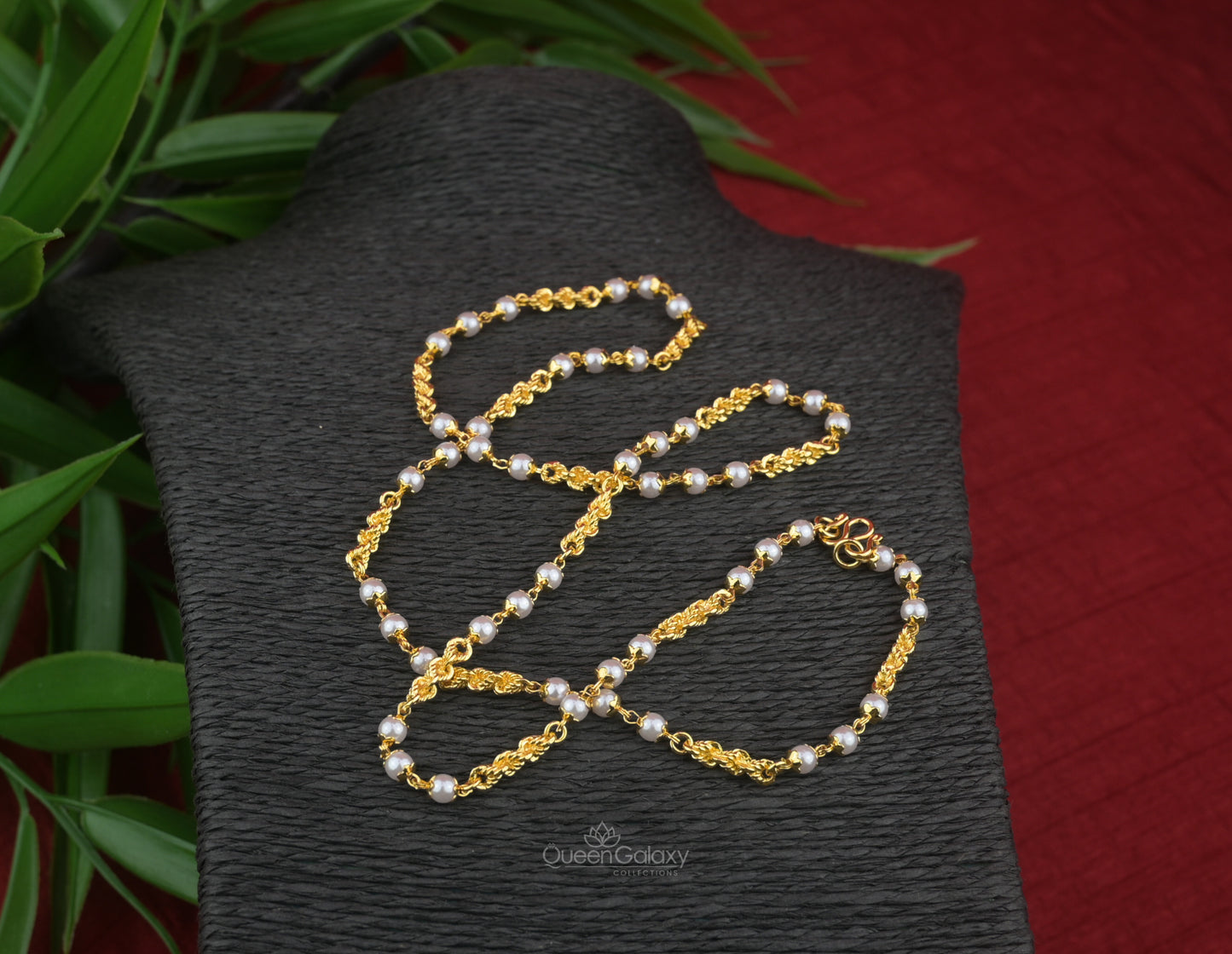 Goldplated Coral Chain