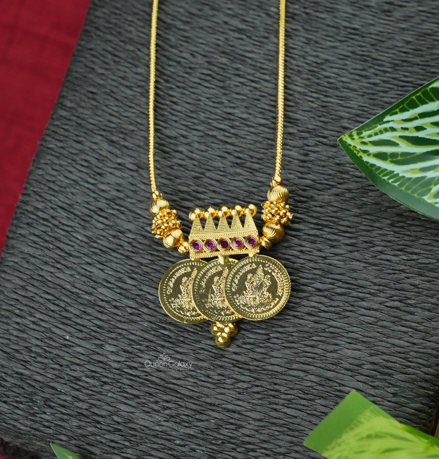 Goldplated Lakshmi Kassu Necklace