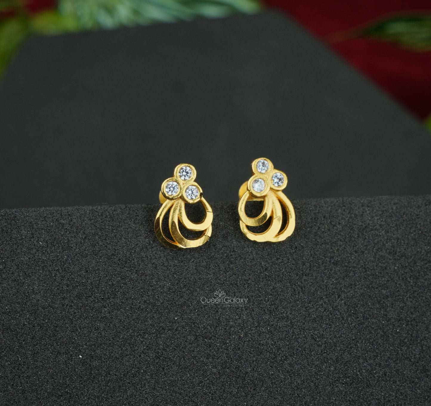 Goldplated AD Stone Earrings