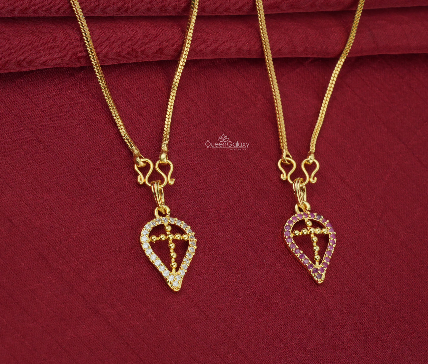 Goldplated Chain With AD Stone Pendent