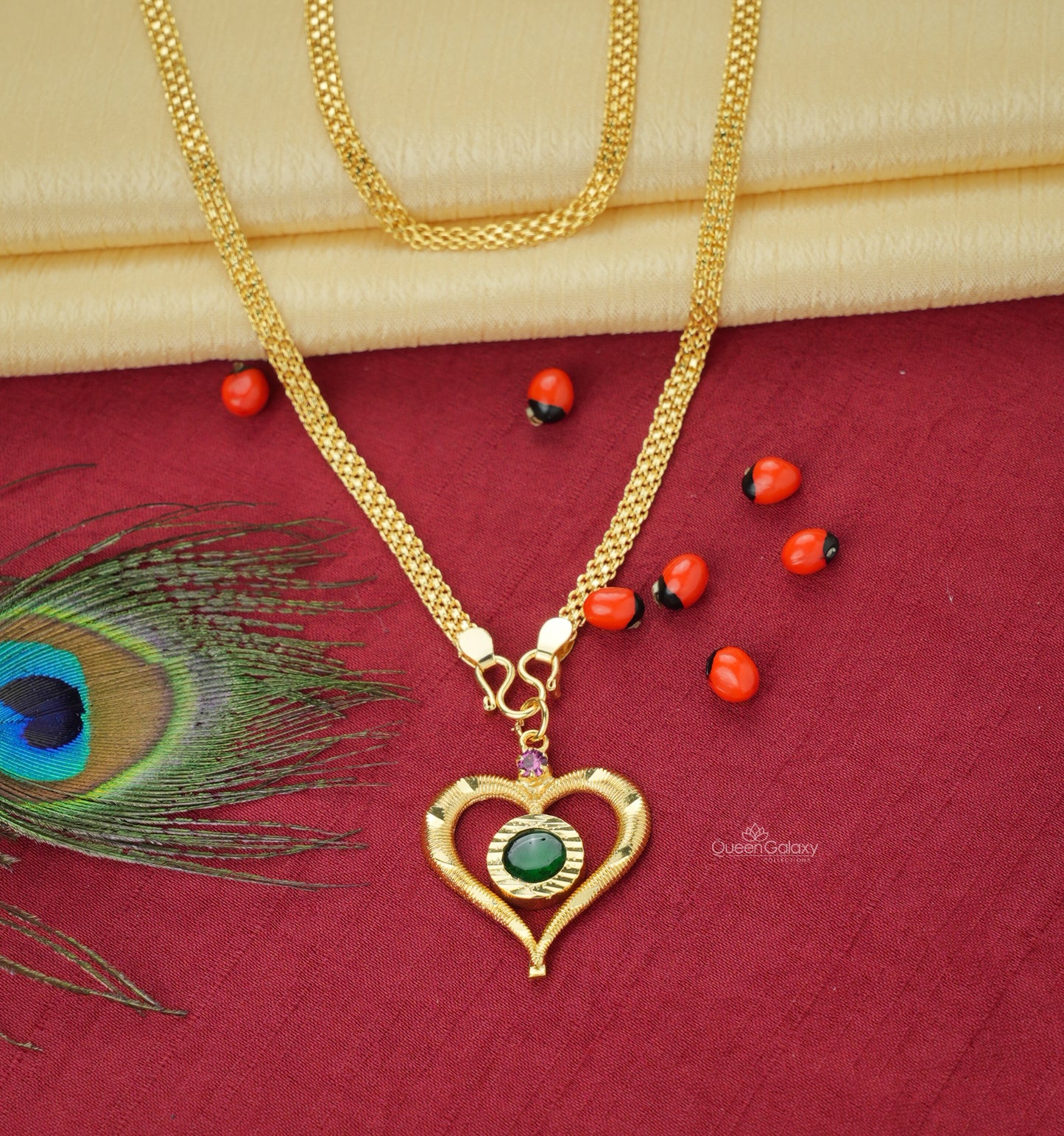 Goldplated Chain With Palakka Pendant