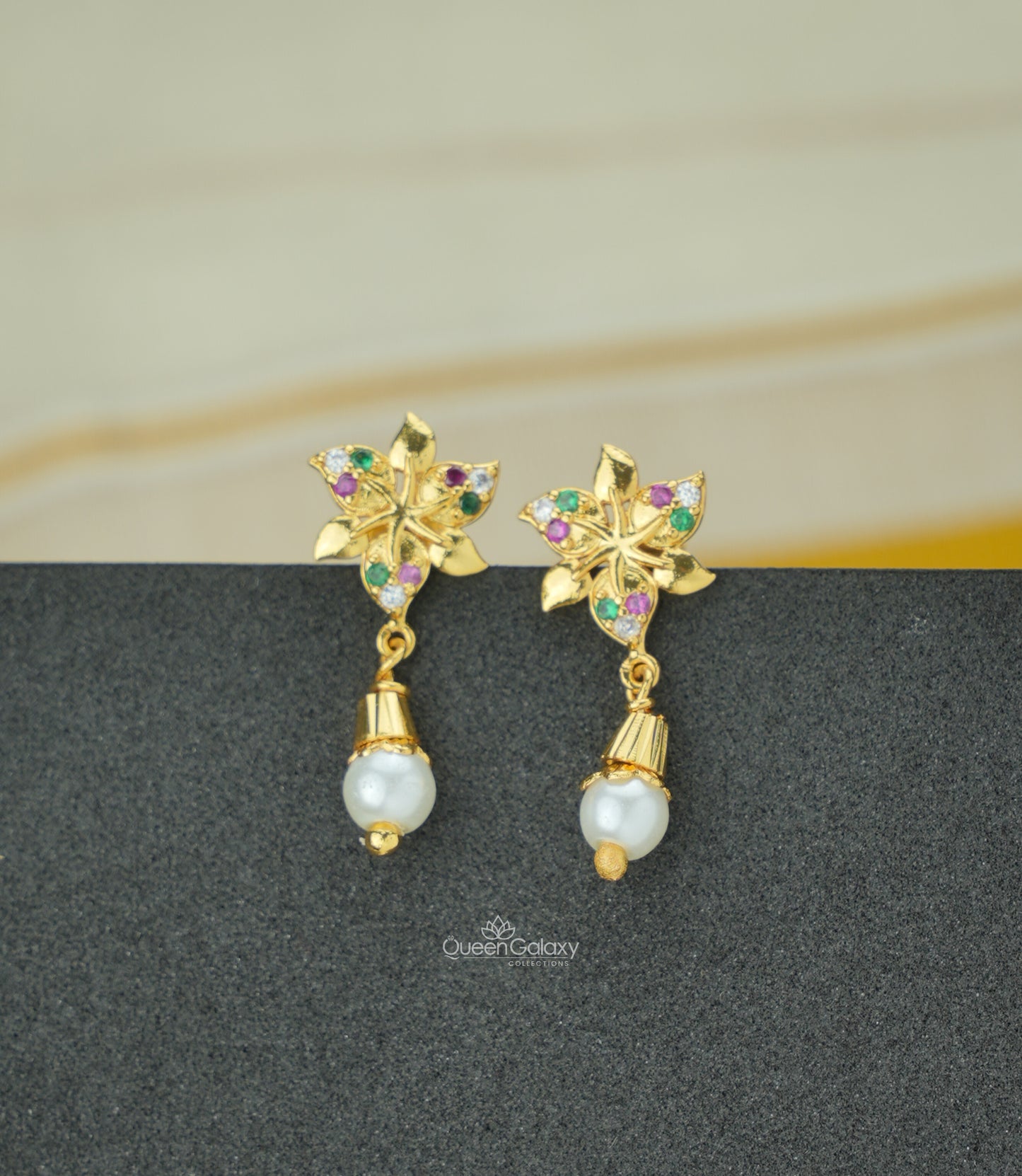 Goldplated AD Stone Earrings