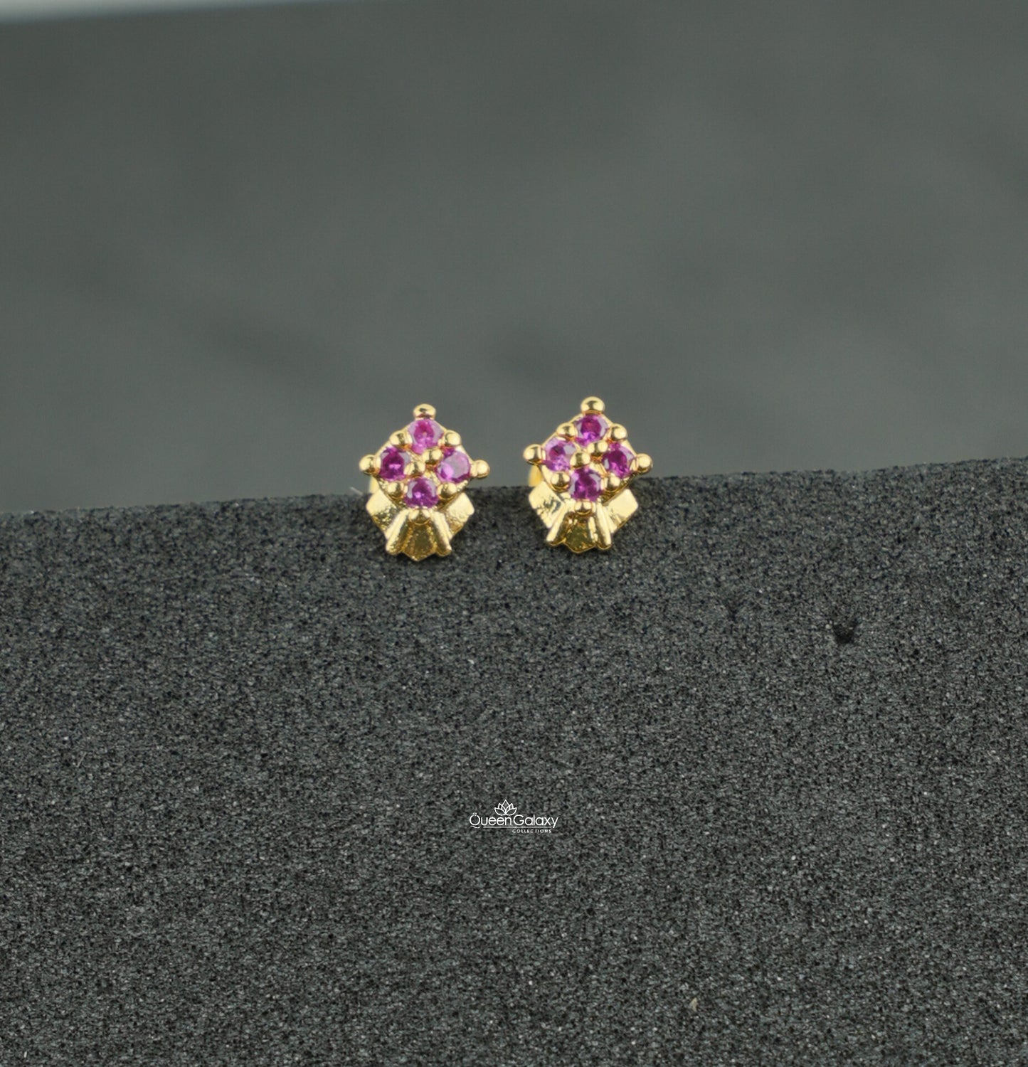 Goldplated AD Stone Nosepin And Second Stud