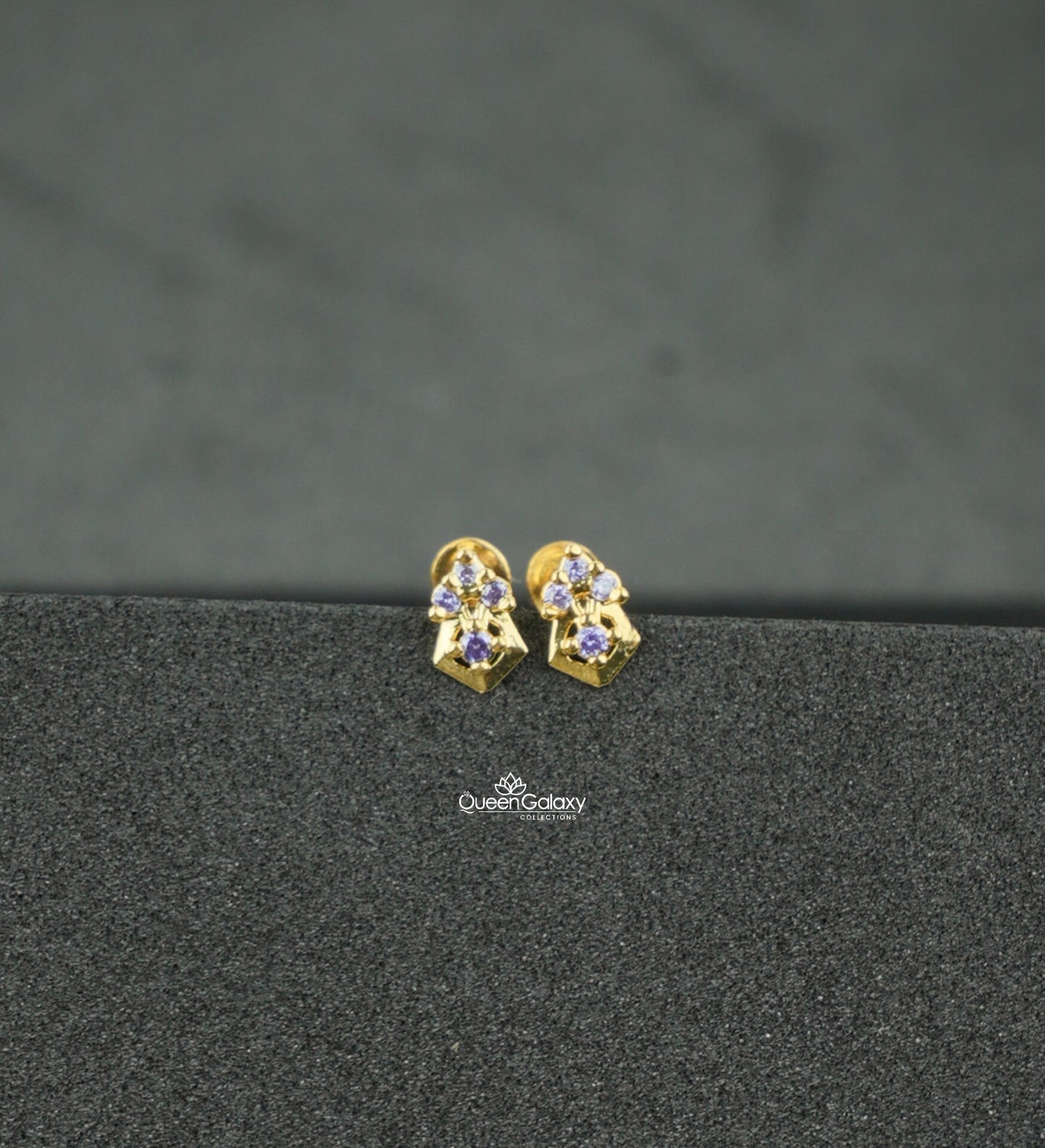 Goldplated AD Stone Nosepin And Second Stud