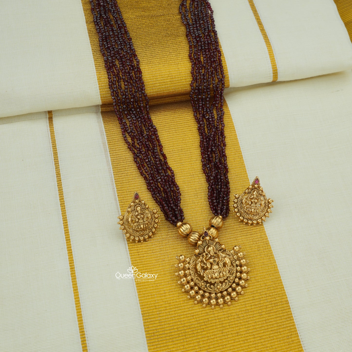 Antique Lakshmi Necklace With Earrings