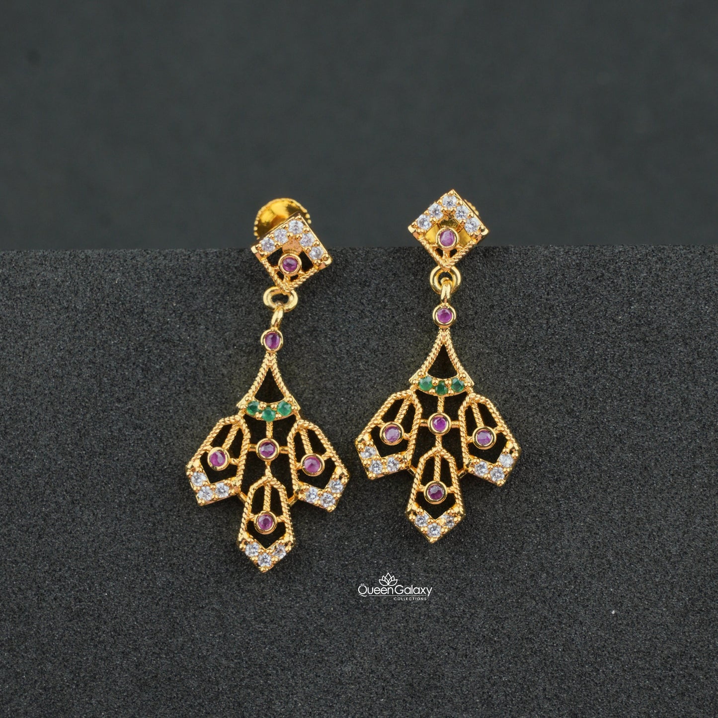 Goldplated AD Stone Earrings