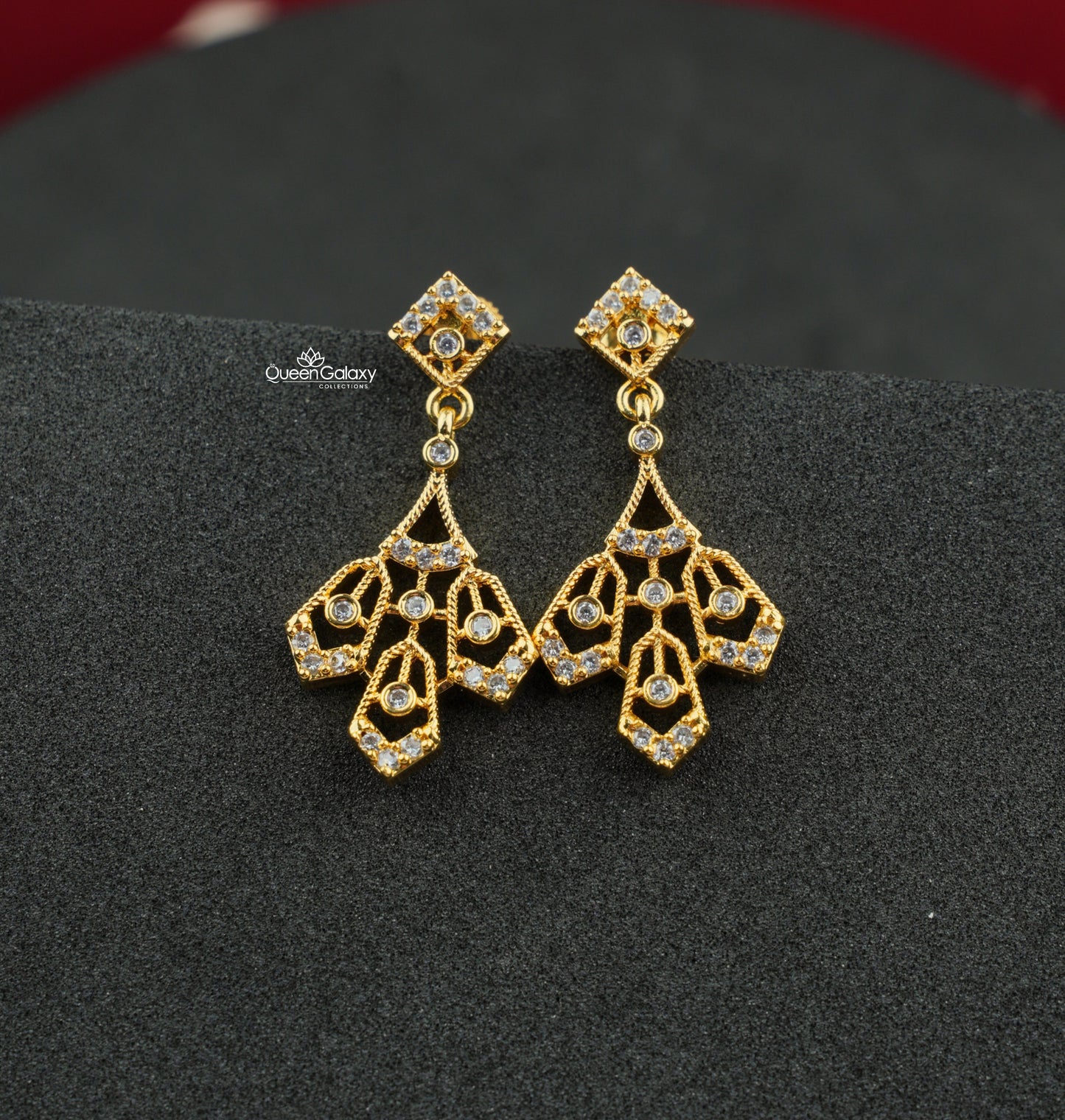 Goldplated AD Stone Earrings