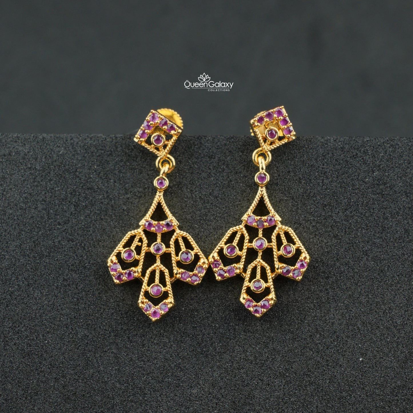 Goldplated AD Stone Earrings
