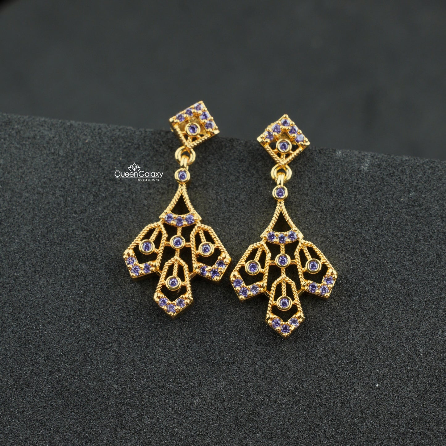 Goldplated AD Stone Earrings