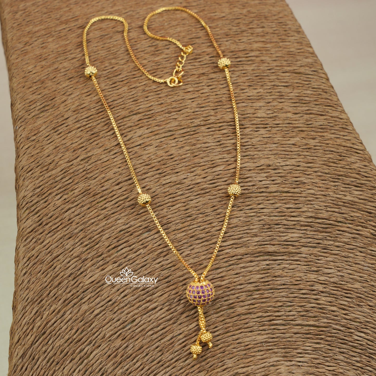 Goldplated AD Stone Necklace
