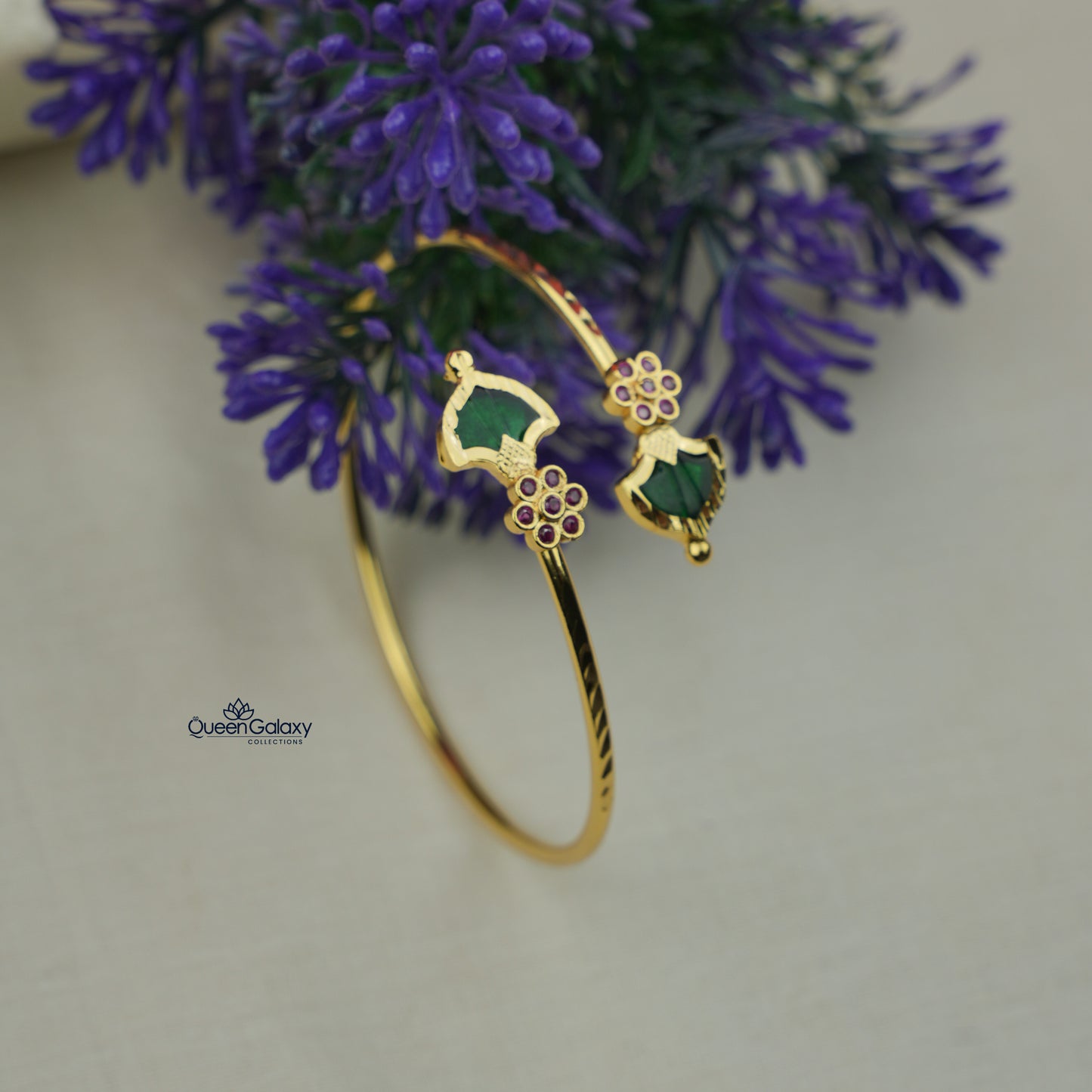 Goldplated Adjustable Palakka Bangle