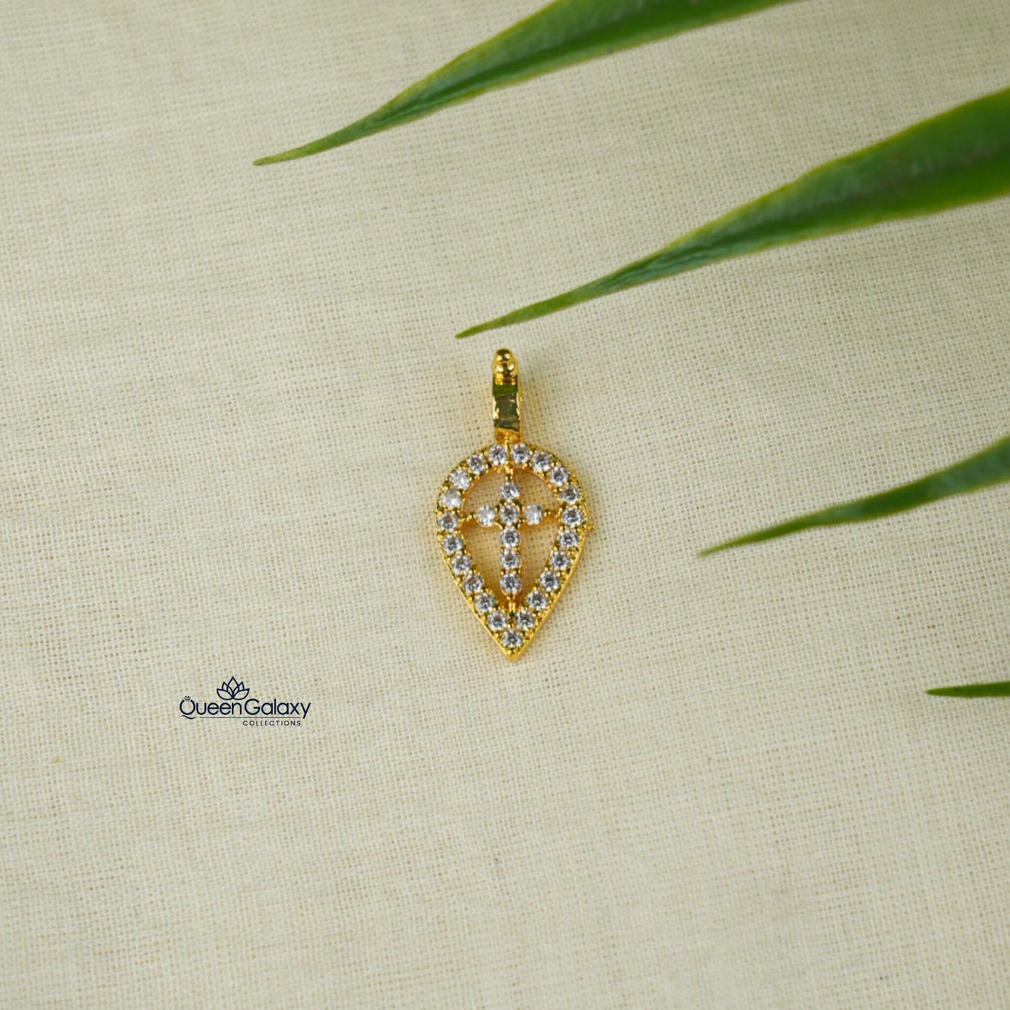 Goldplated AD Stone Thali