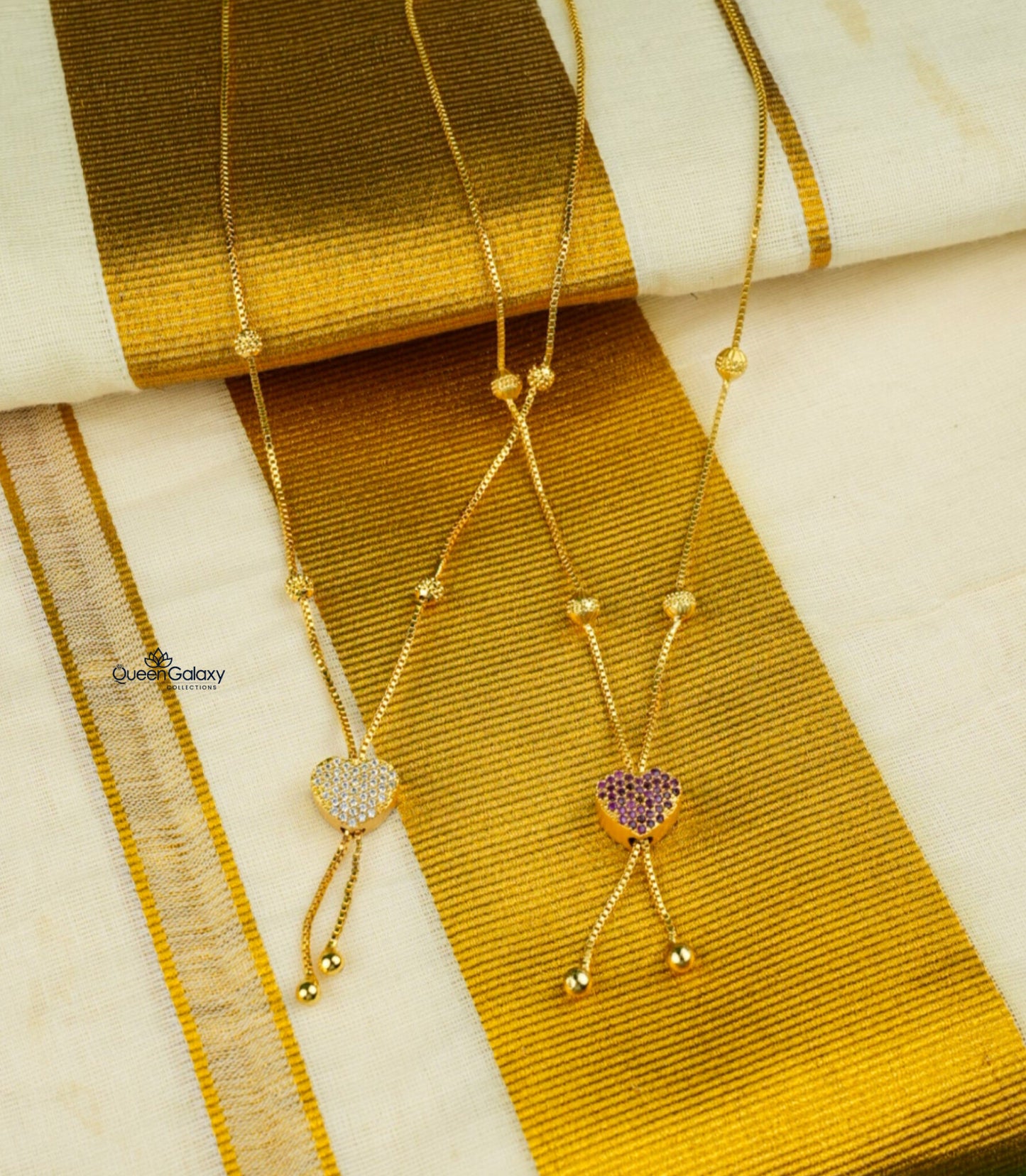 Goldplated AD Stone Necklace