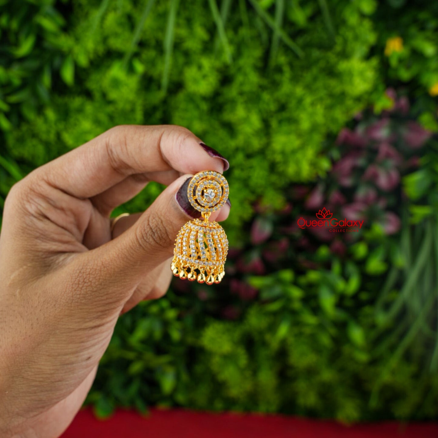 Goldplated AD Stone Jumka