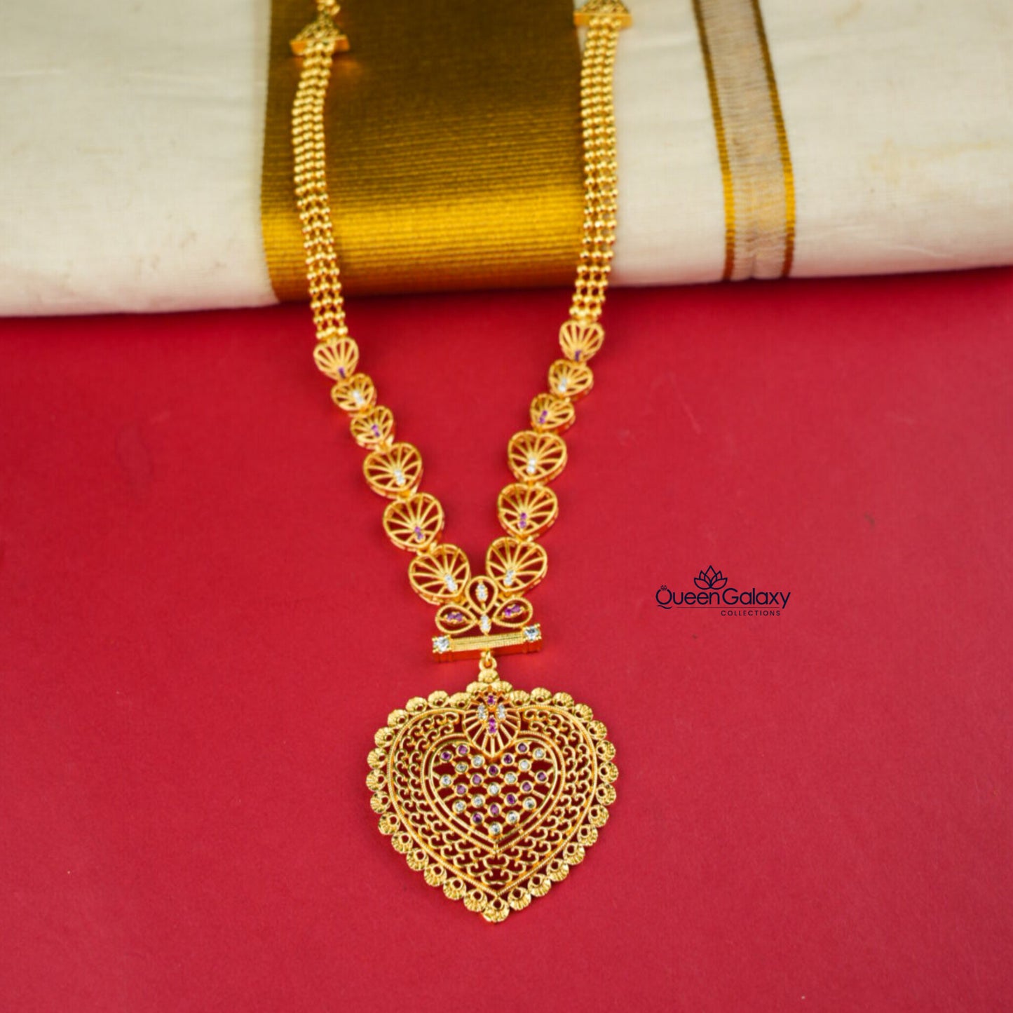 Goldplated AD Stone Necklace
