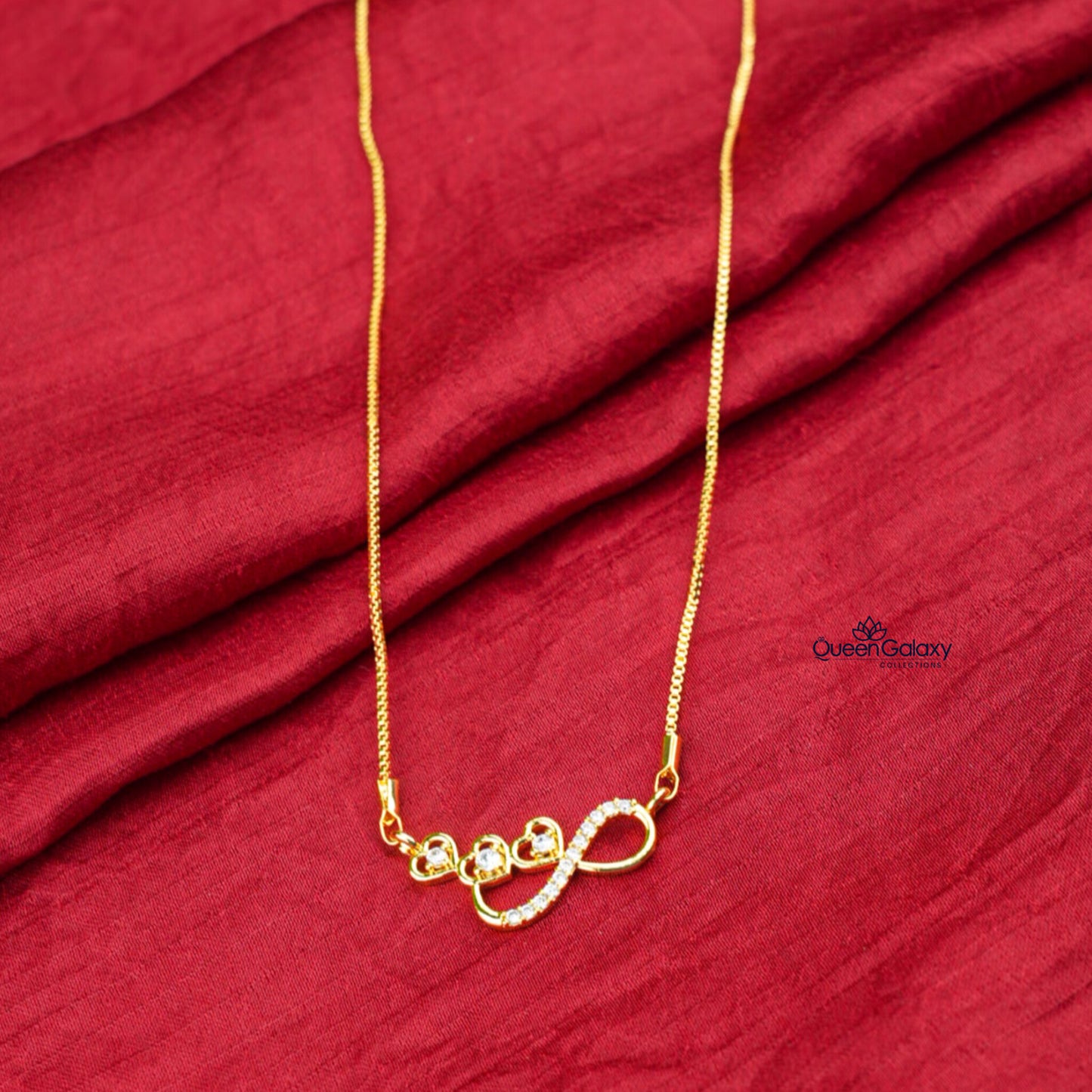 Goldplated AD Stone Necklace