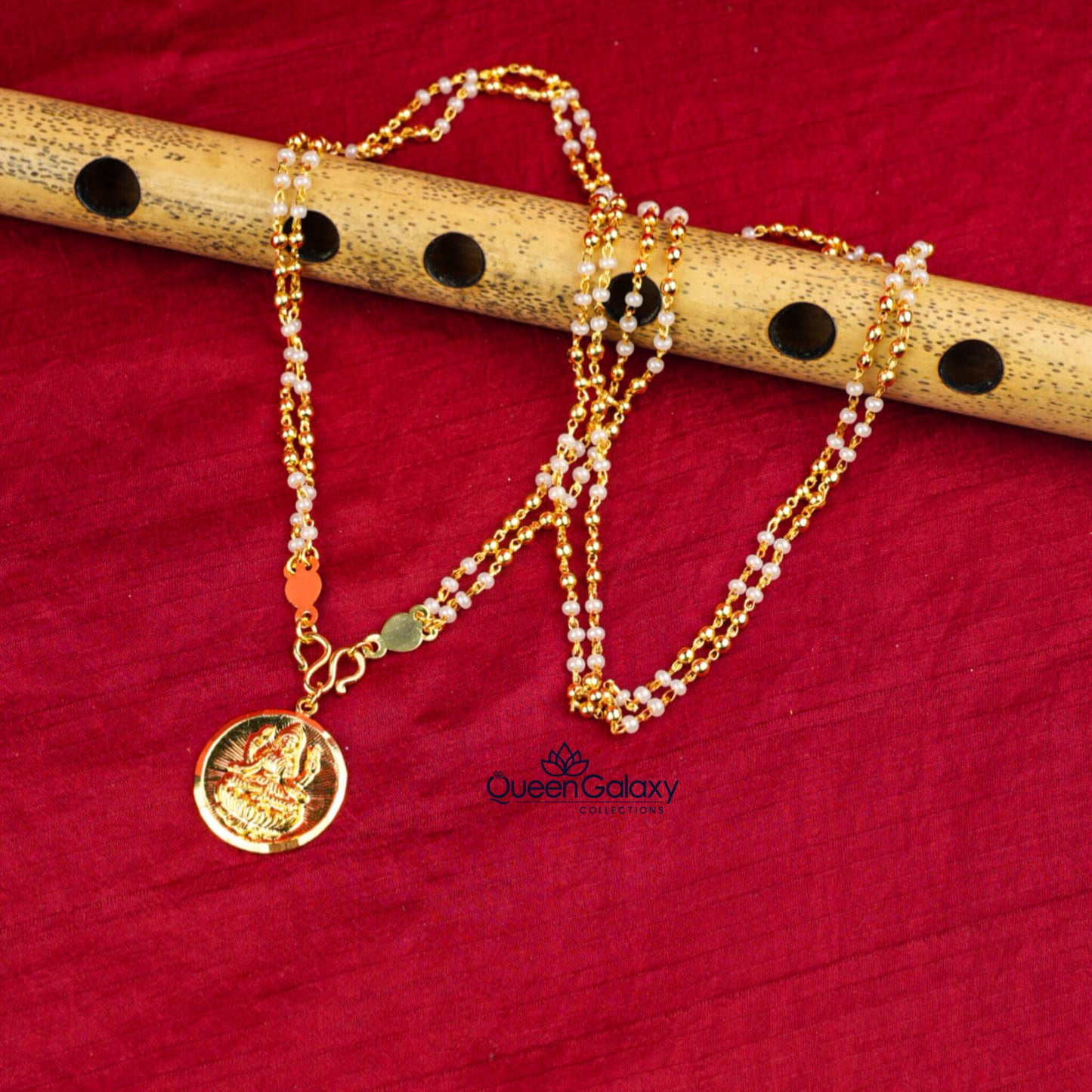 Gold plated 2 Layer Manimala With Pendant