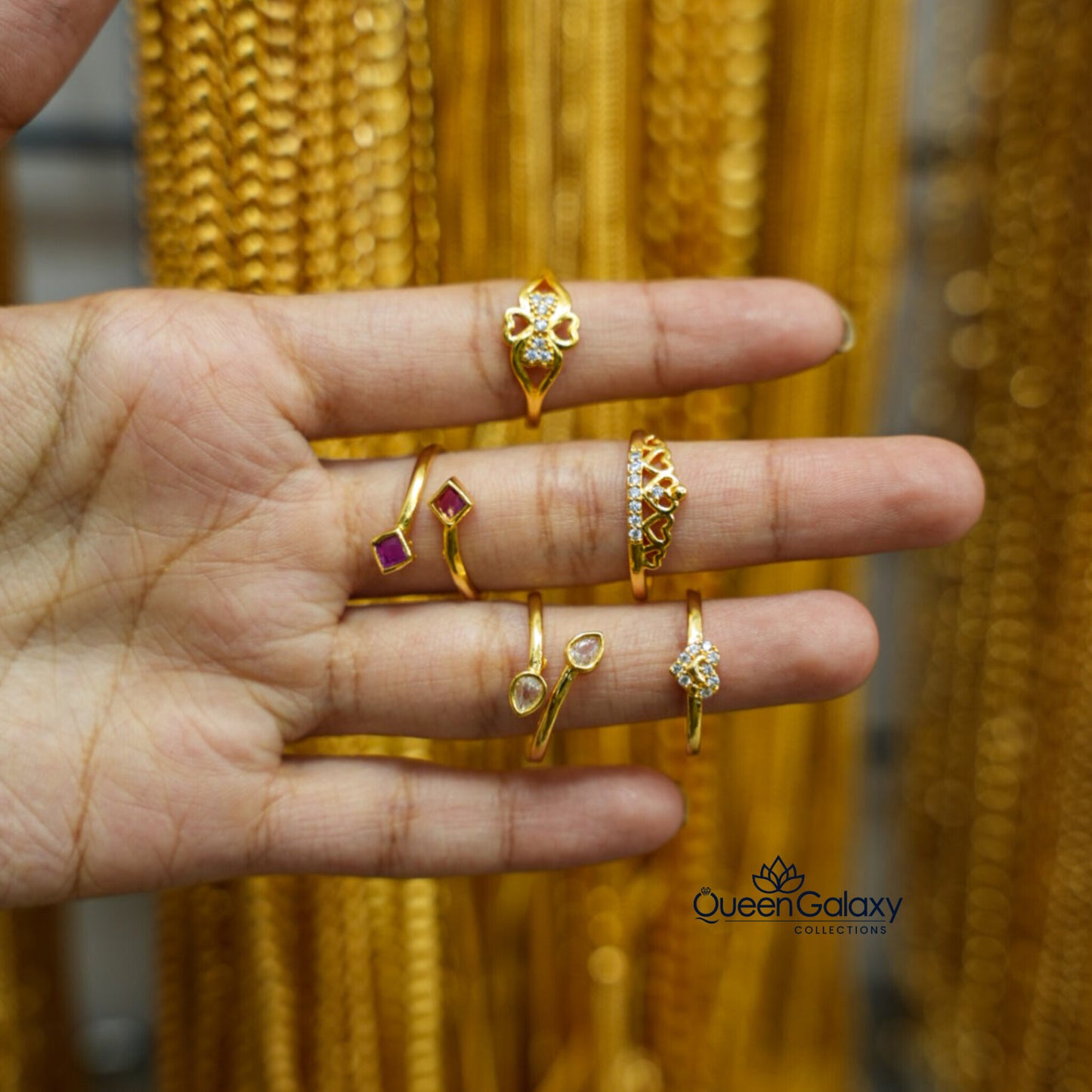 Gold Plated 5 Ring