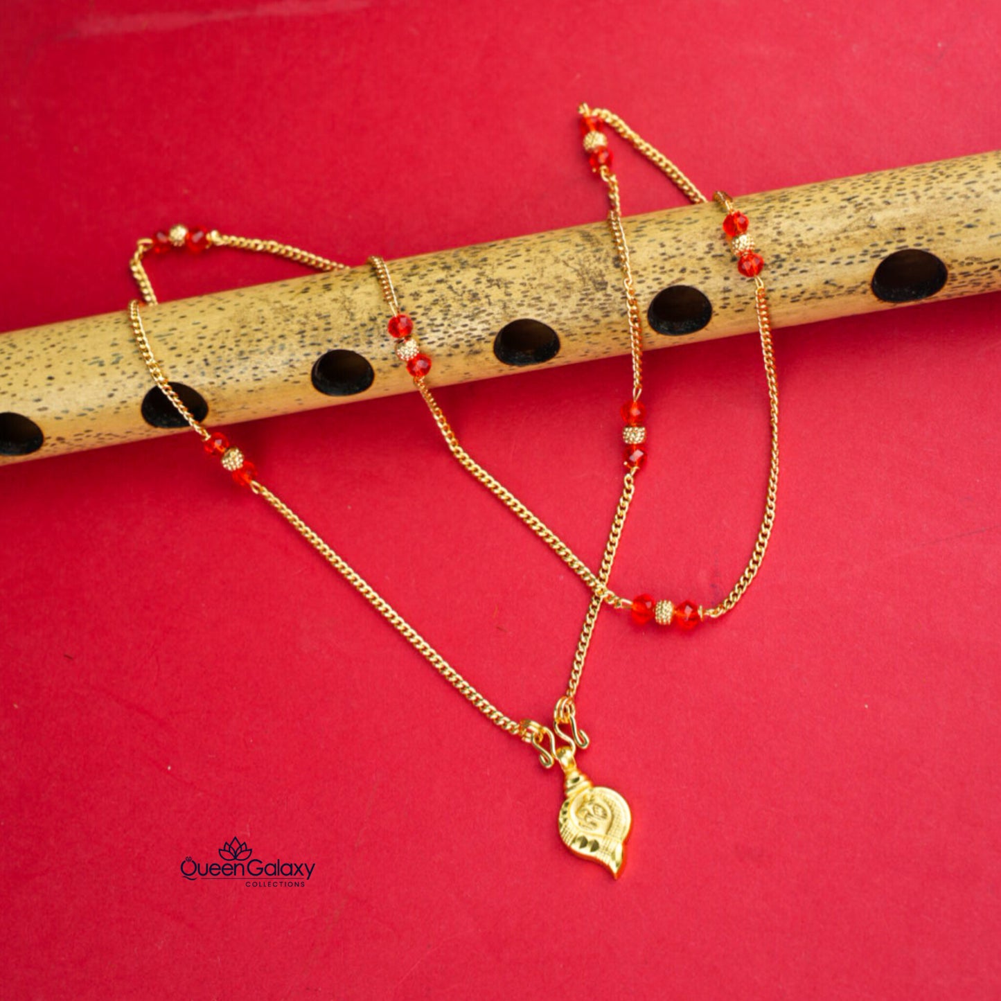 Gold Plated Crystal Chain With Thali