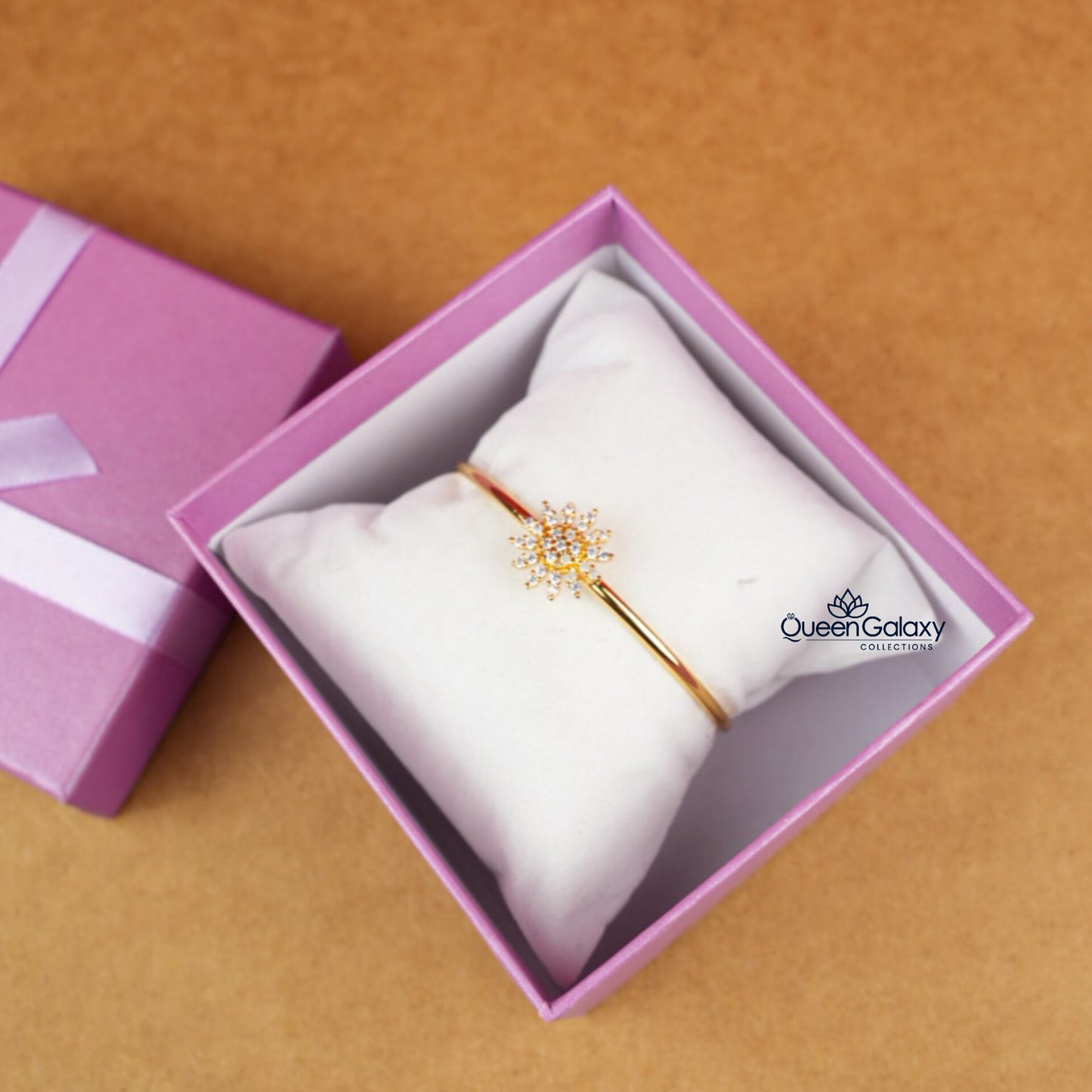 Gold Plated AD Stone Bangle