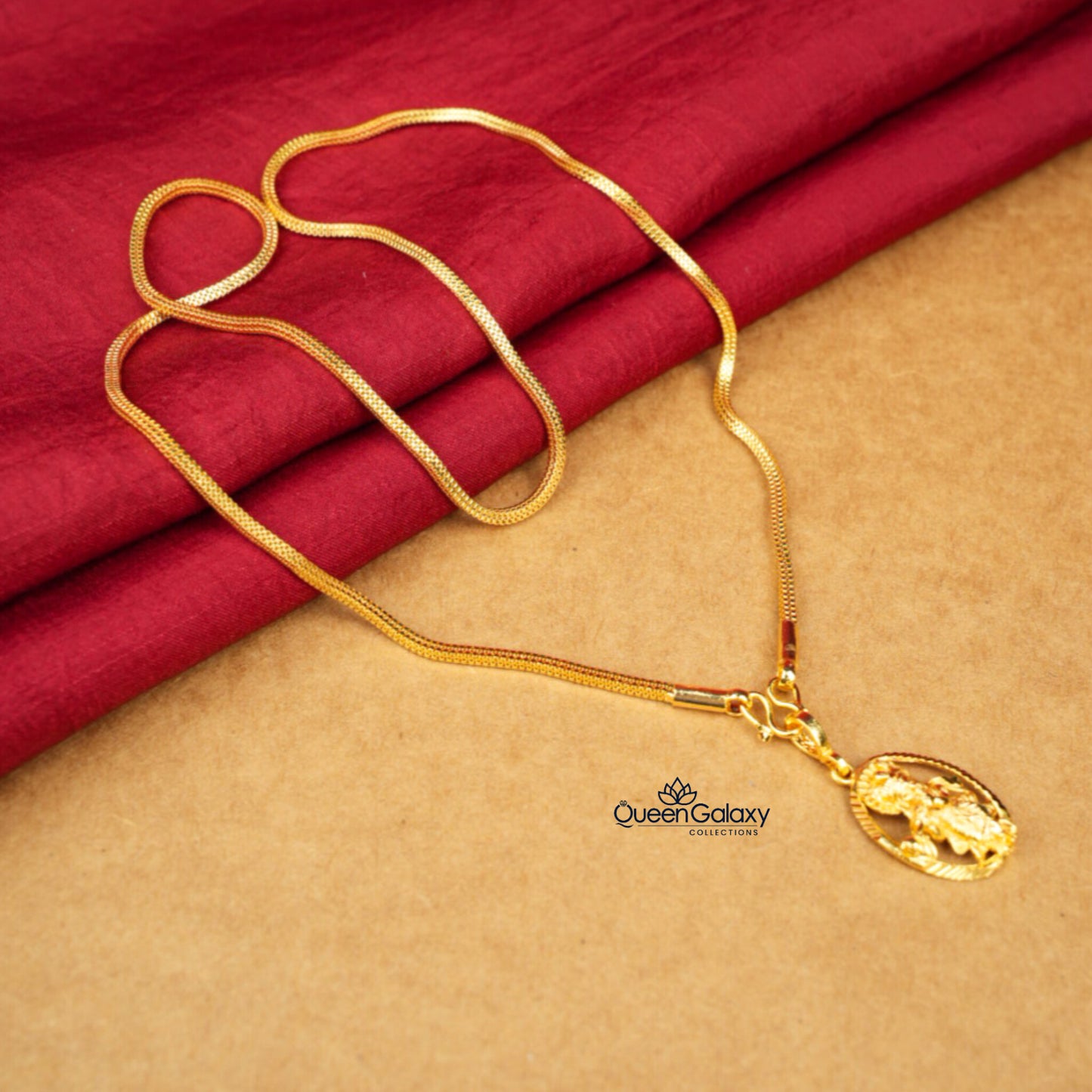 Gold Plated Chain With Krishna Pendant