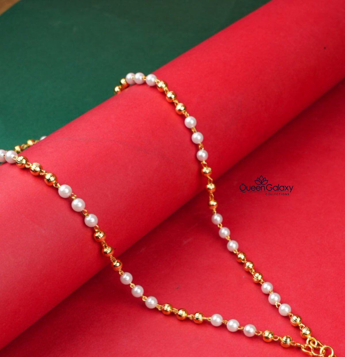Gold Plated Pearl Chain
