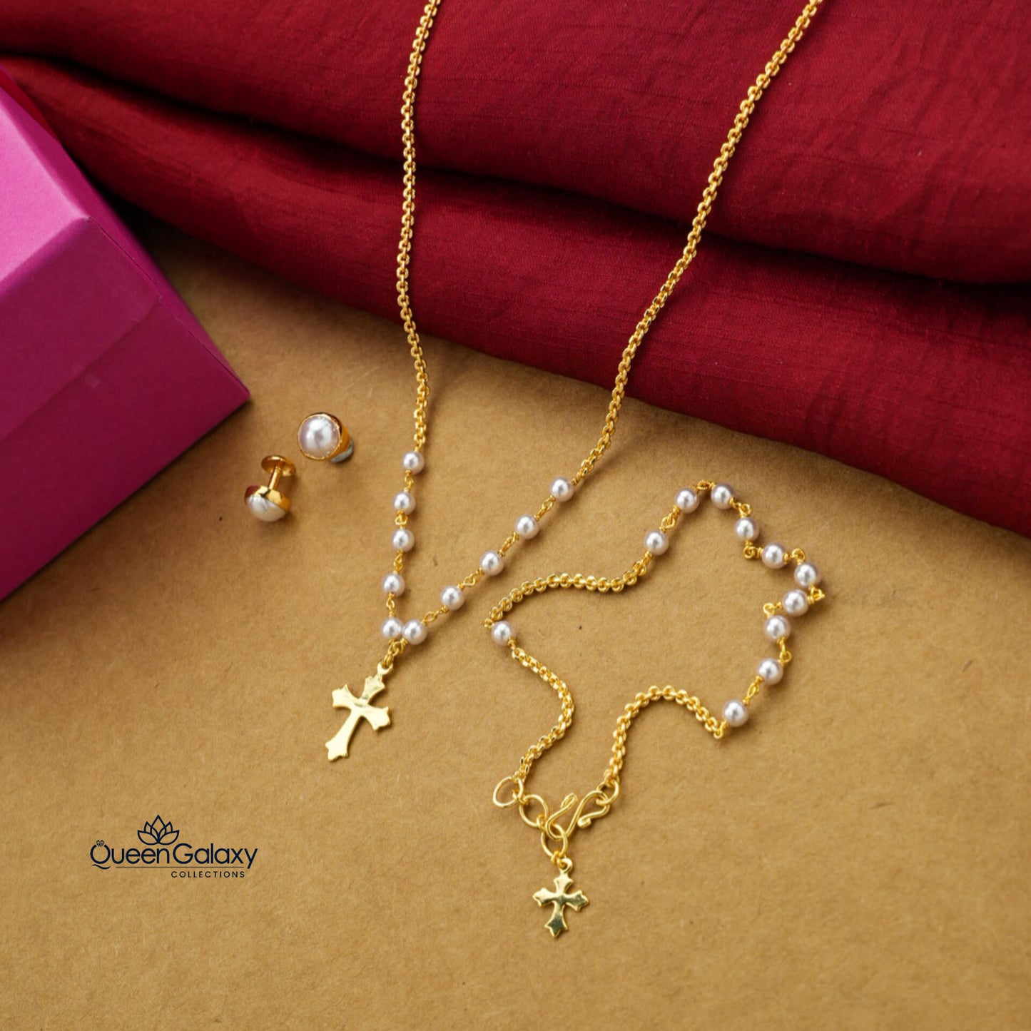 Gold Plated Pearl Combo Set