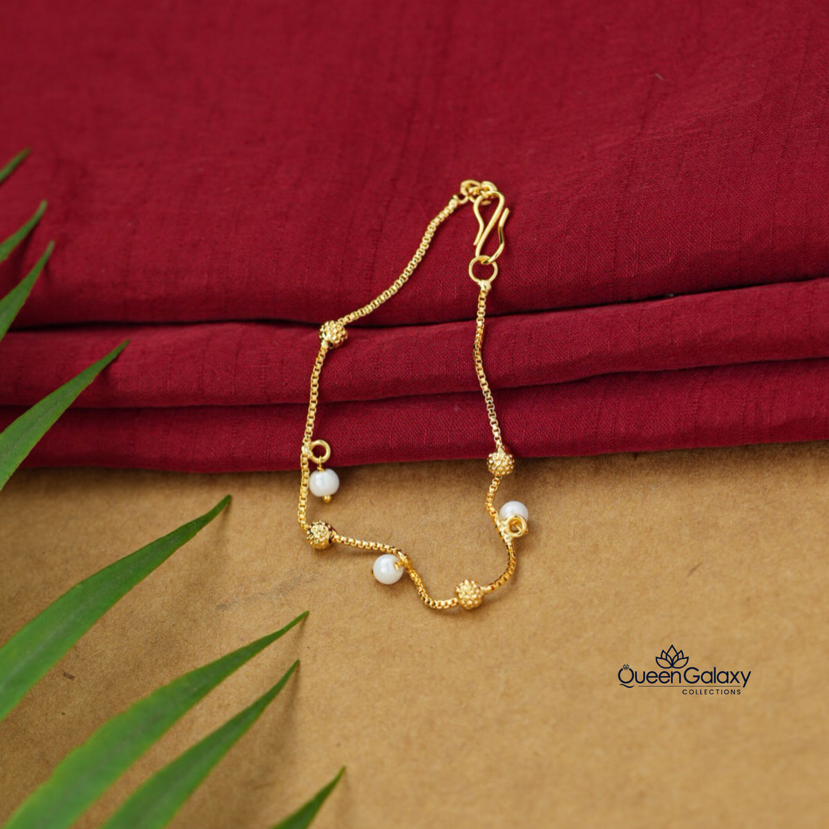 Gold Plated Pearl Bracelet