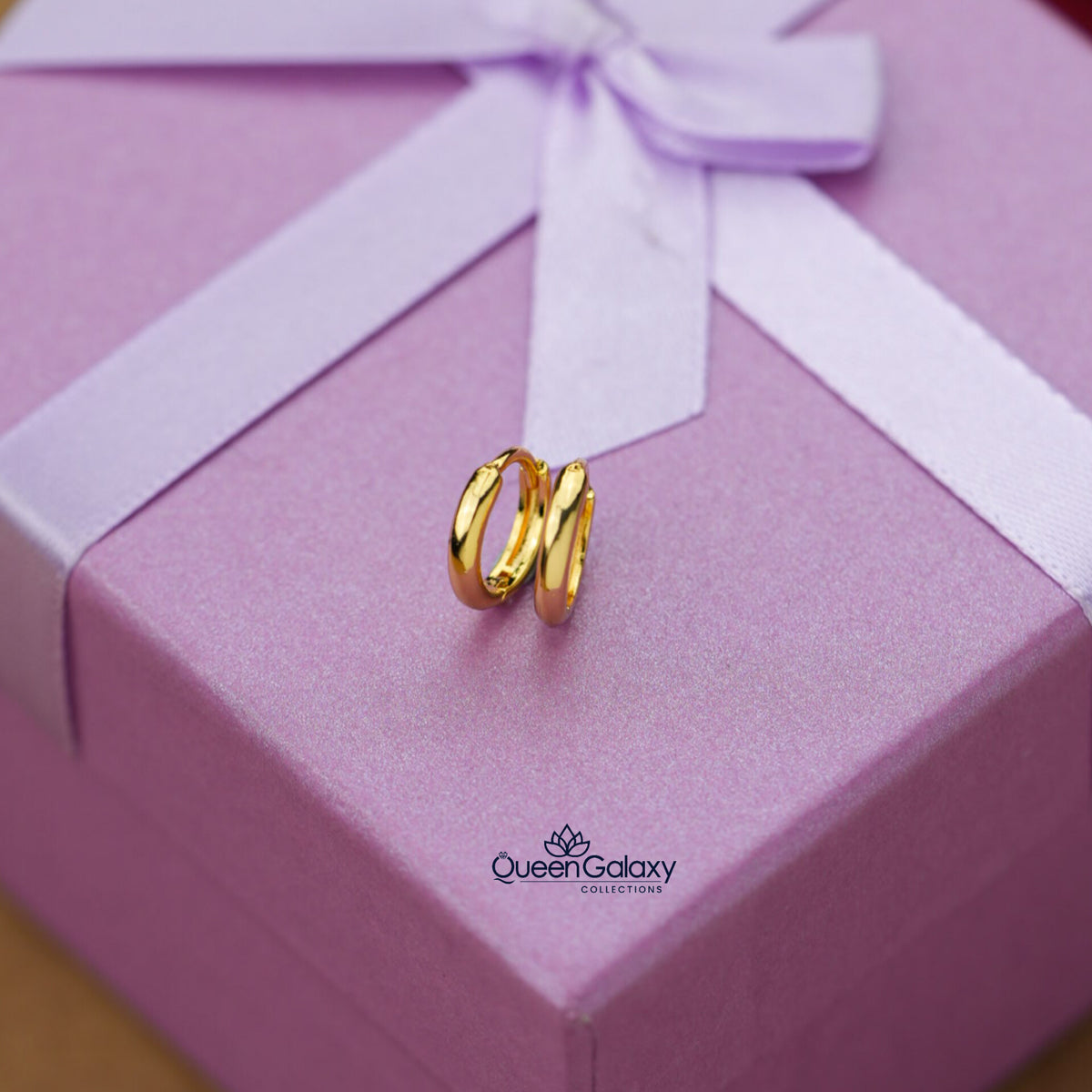 Gold Plated Plain Ring Earring