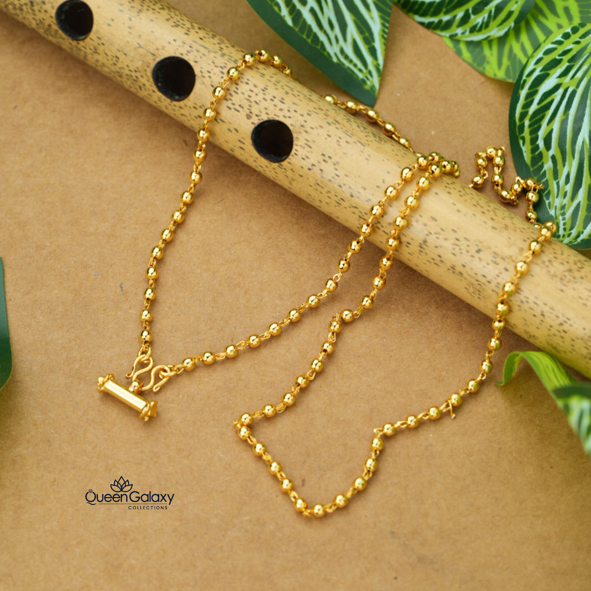 Gold Plated Manimala With Pendant