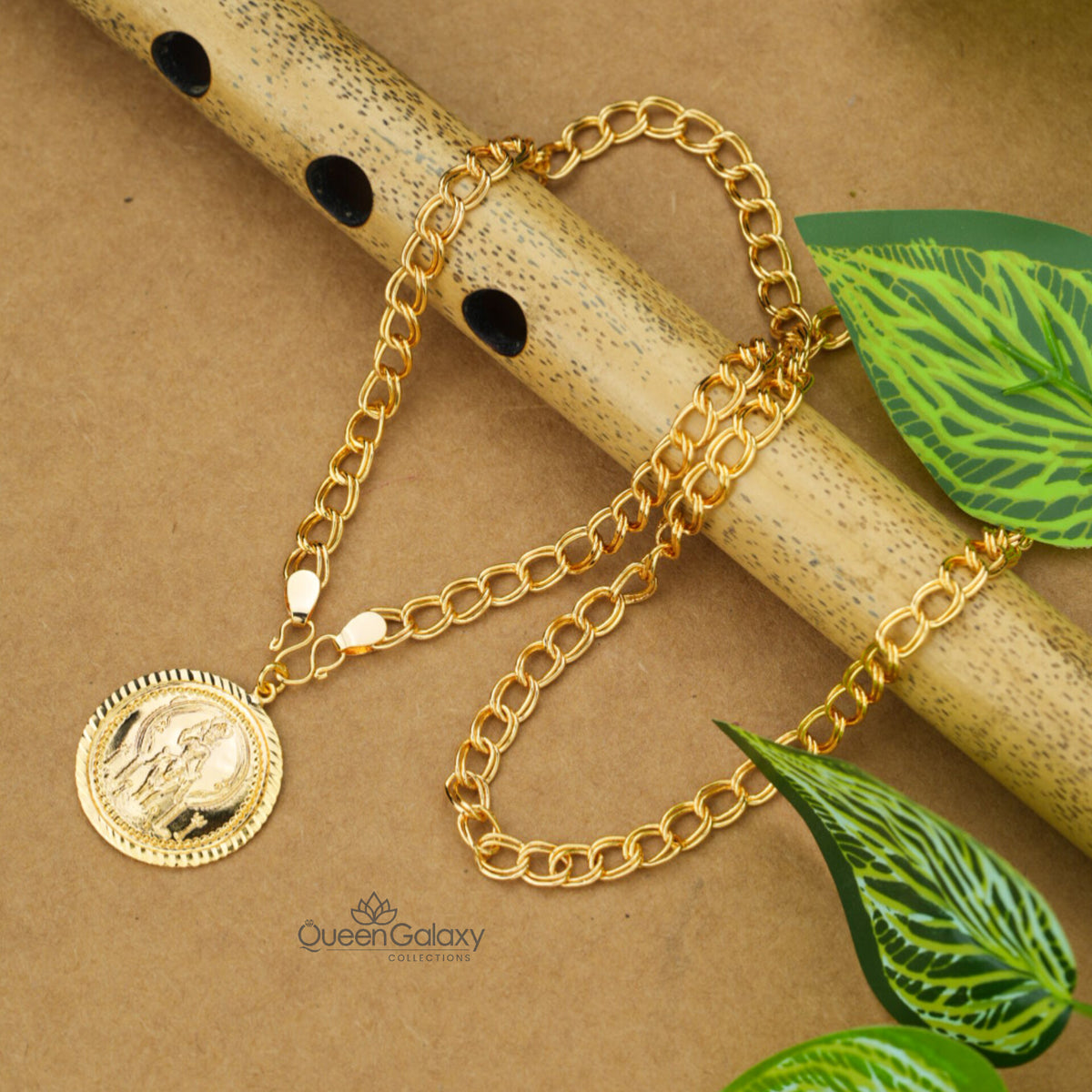 Gold Plated Chain With Vishnumaya Pendant