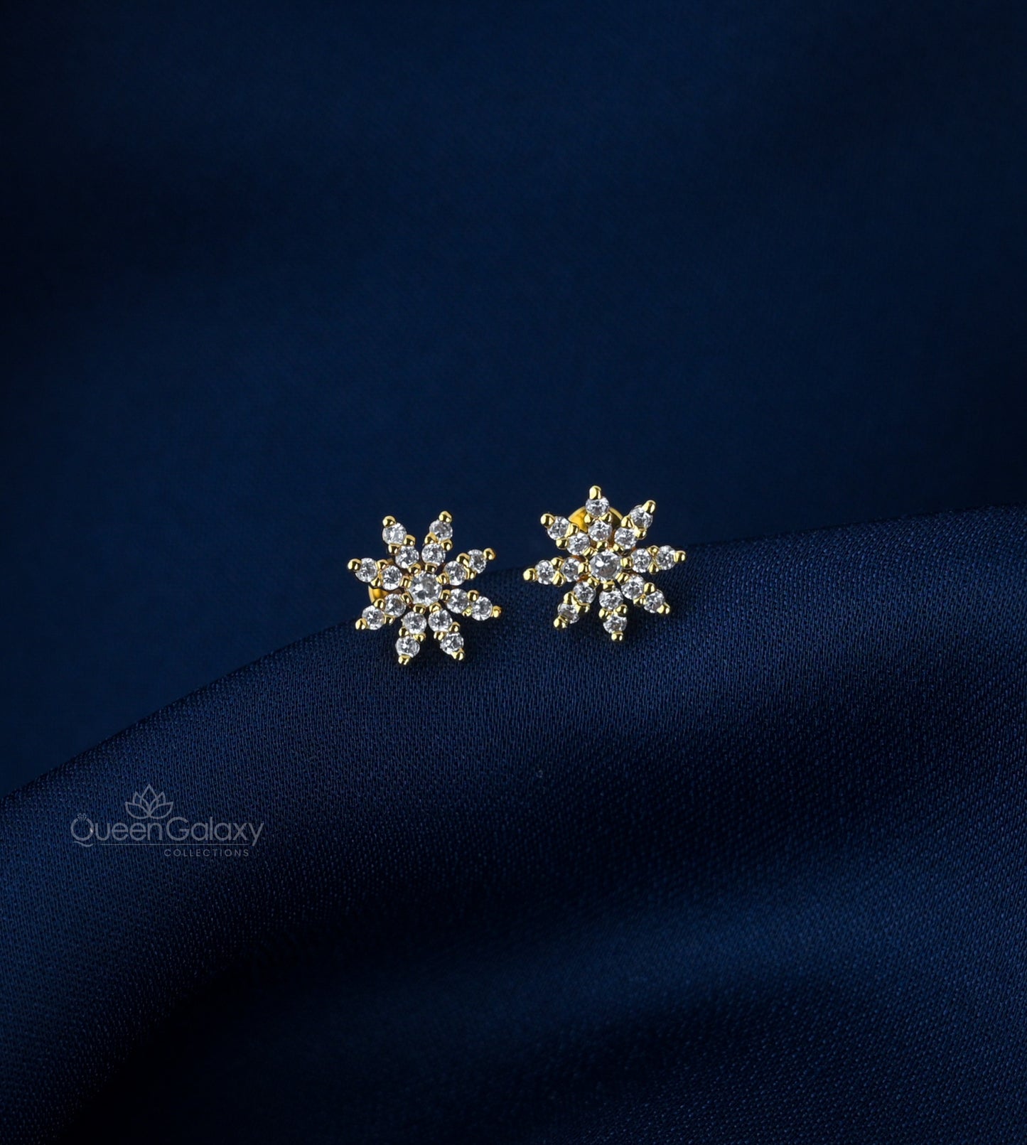 Goldplated Diamond Look Nosepin And Second Stud