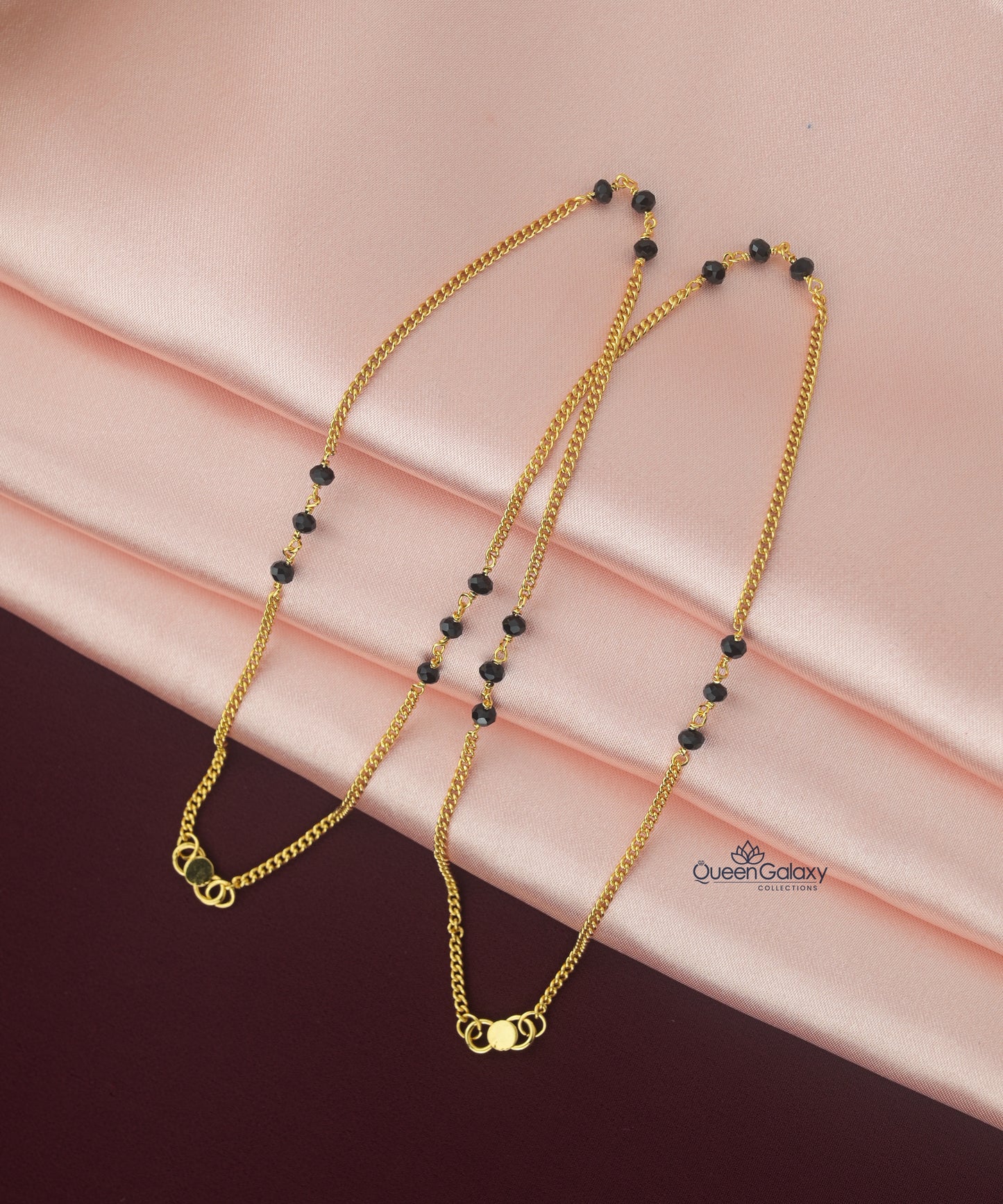 Goldplated Black Cristal Anklet