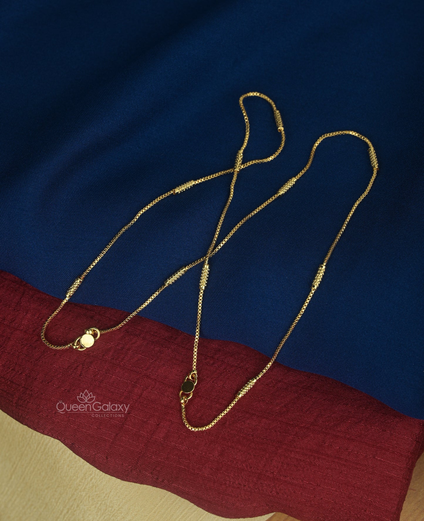 Gold Plated Box Pipe Anklet