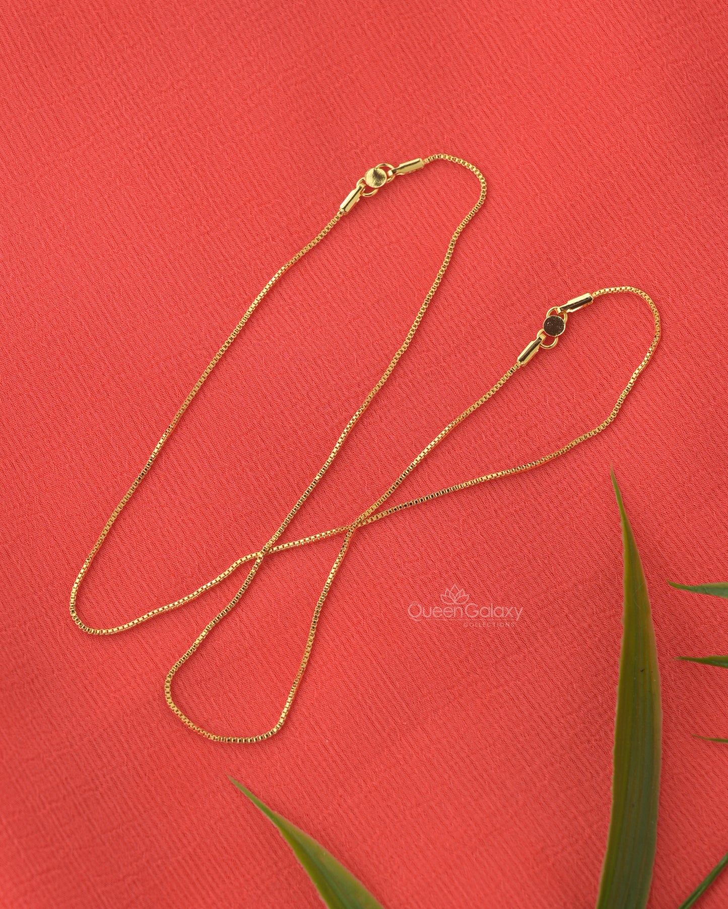 Goldplated Box Anklet