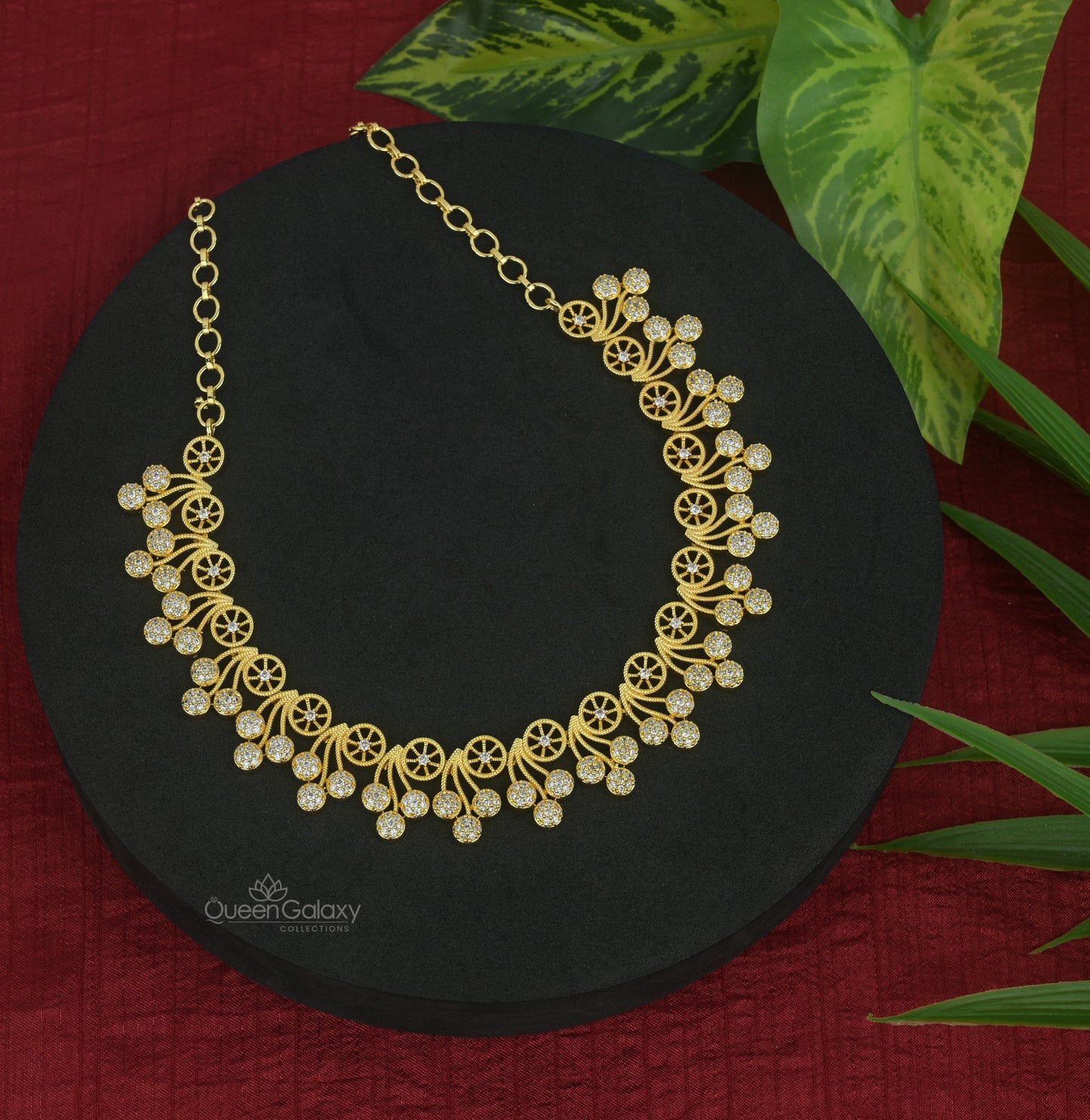 Goldplated AD Stone Necklace
